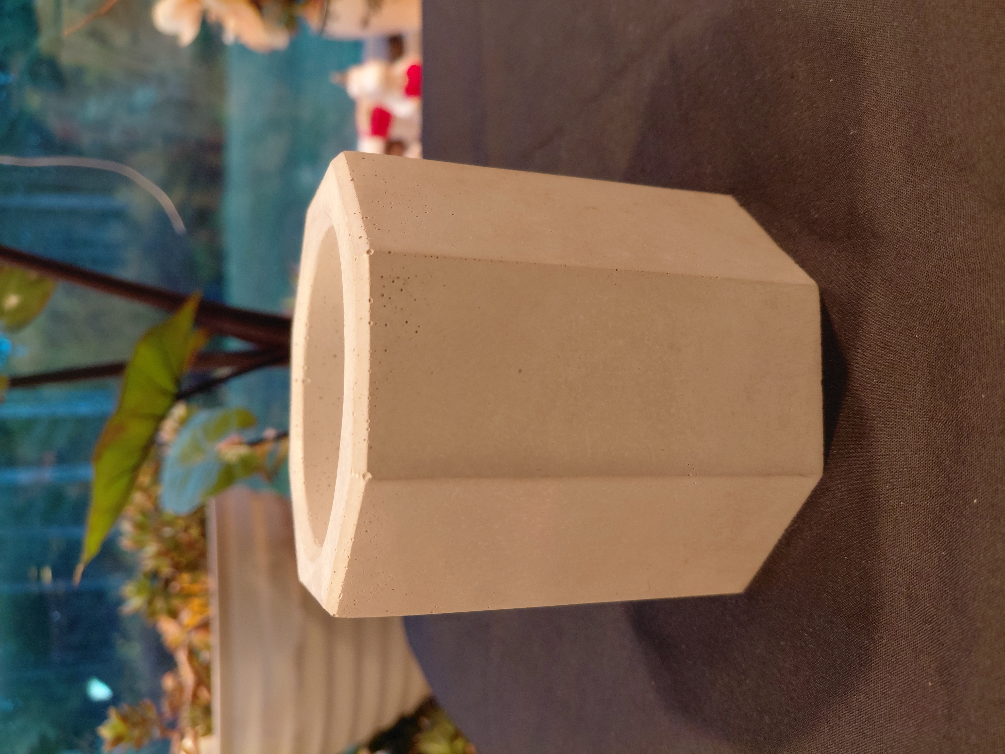 Concrete Octagonal Pot