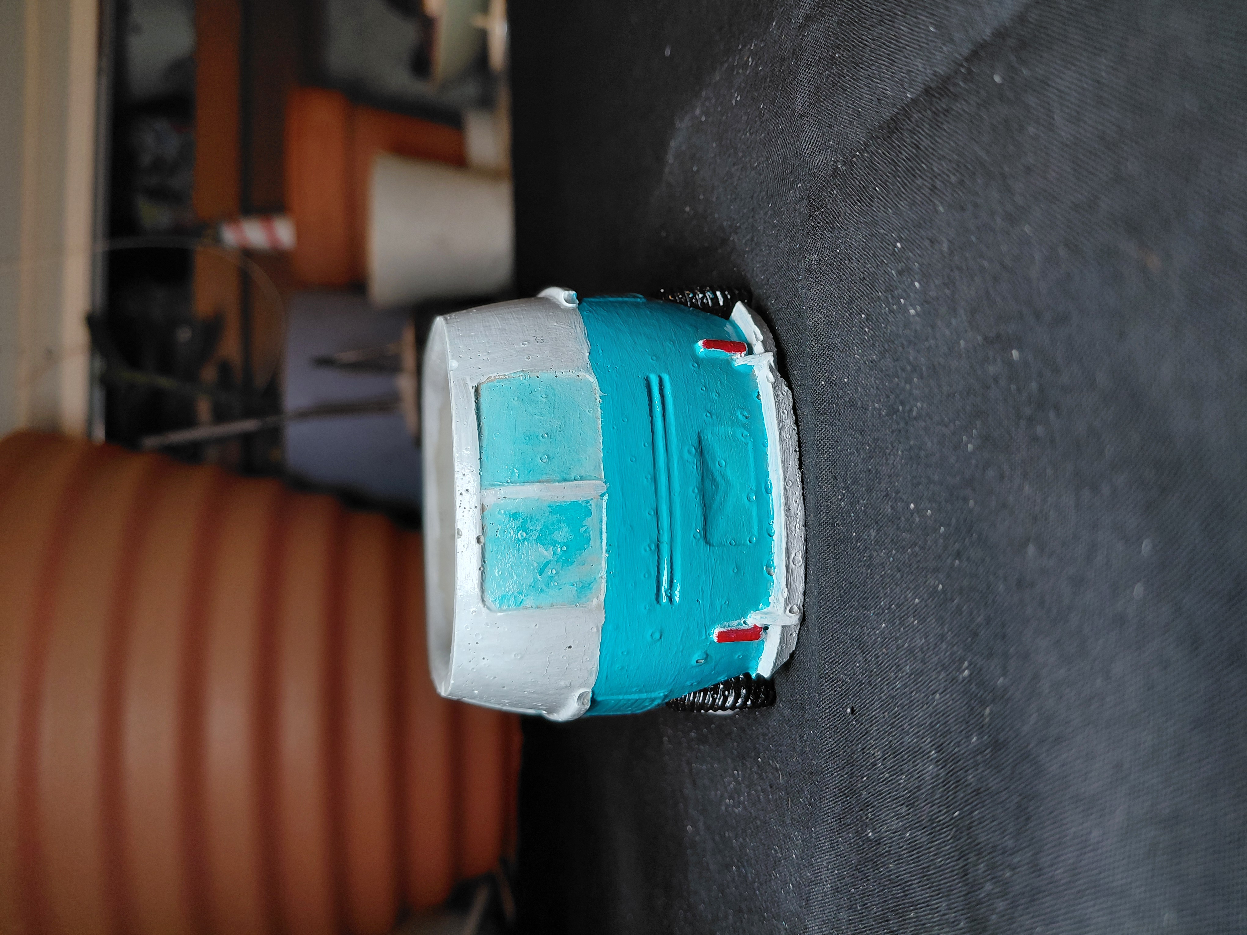 Hand Painted Concrete Van Pot/Container