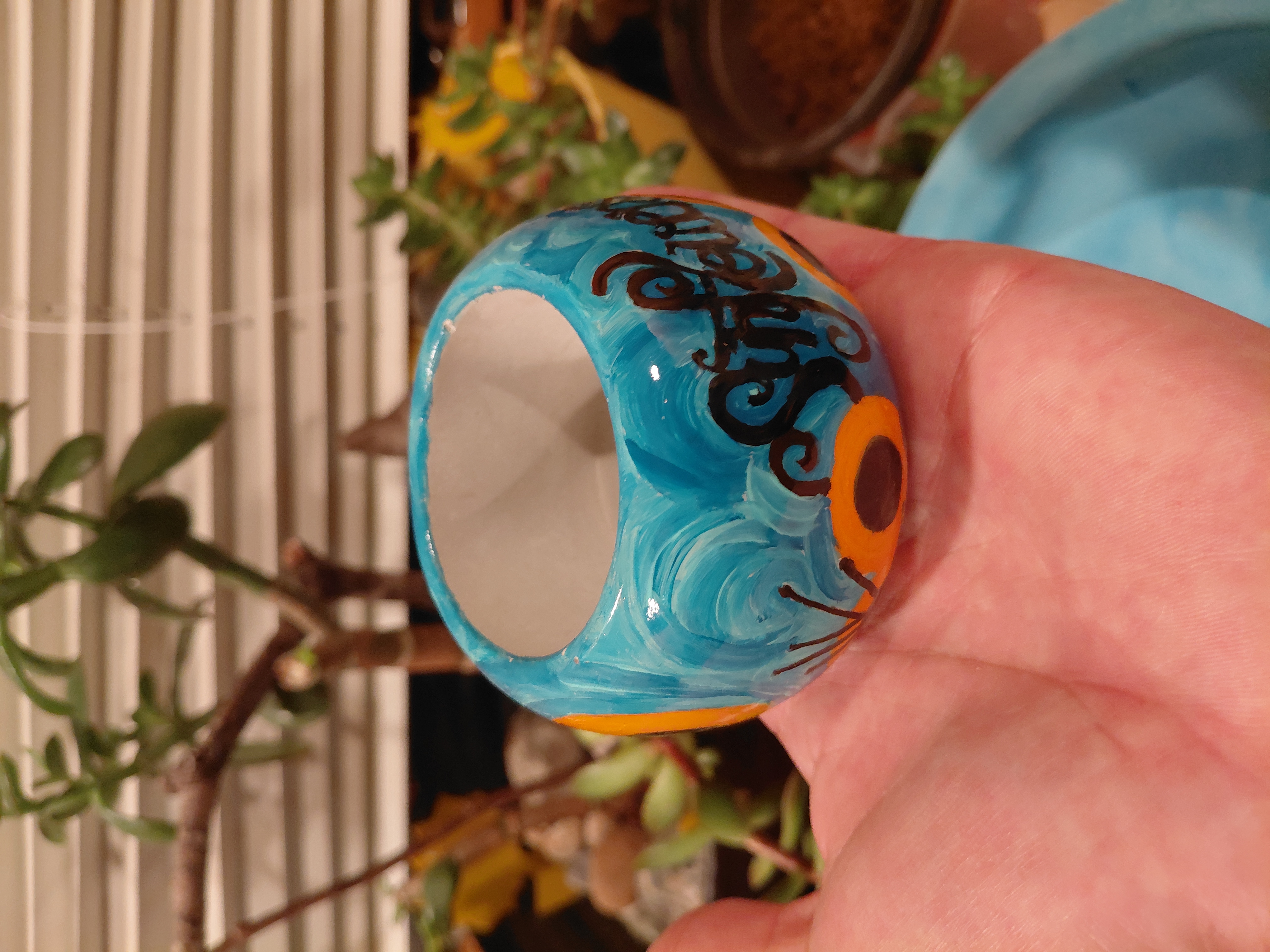 Painted Sunflower Pot 2" Tall