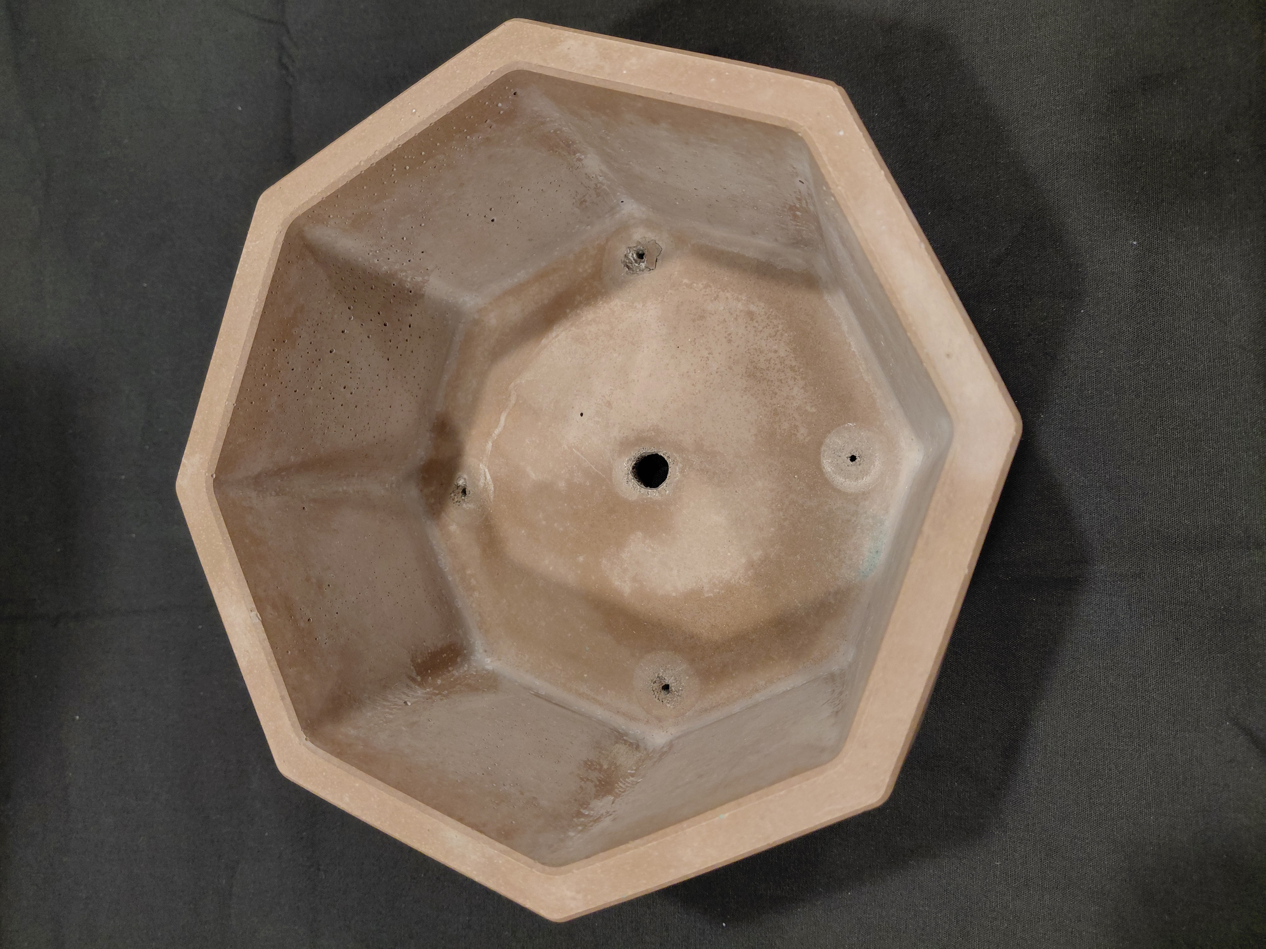 Brown Concrete Pot/Bonsai Pot