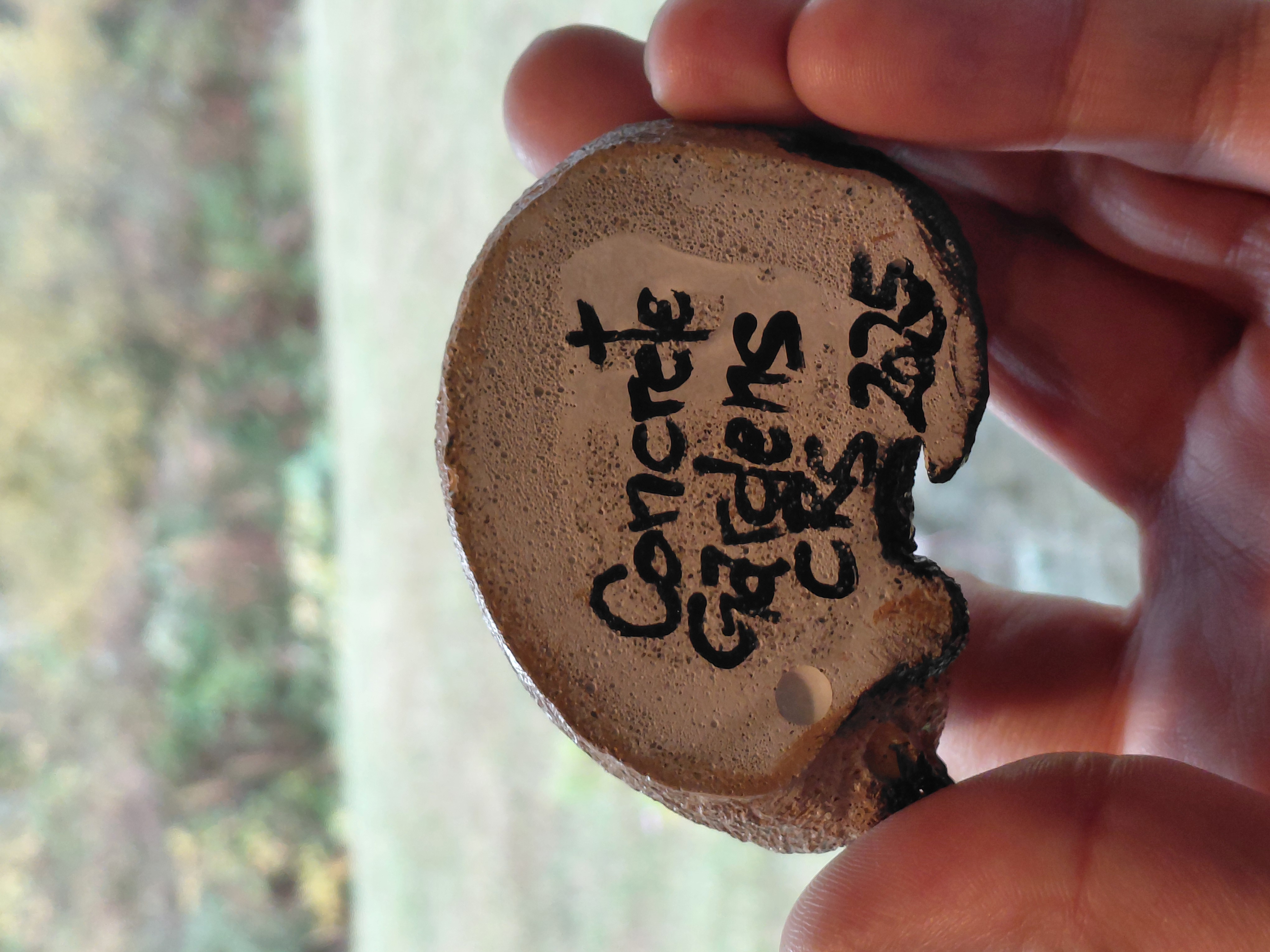 Hand Painted Concrete Kitten