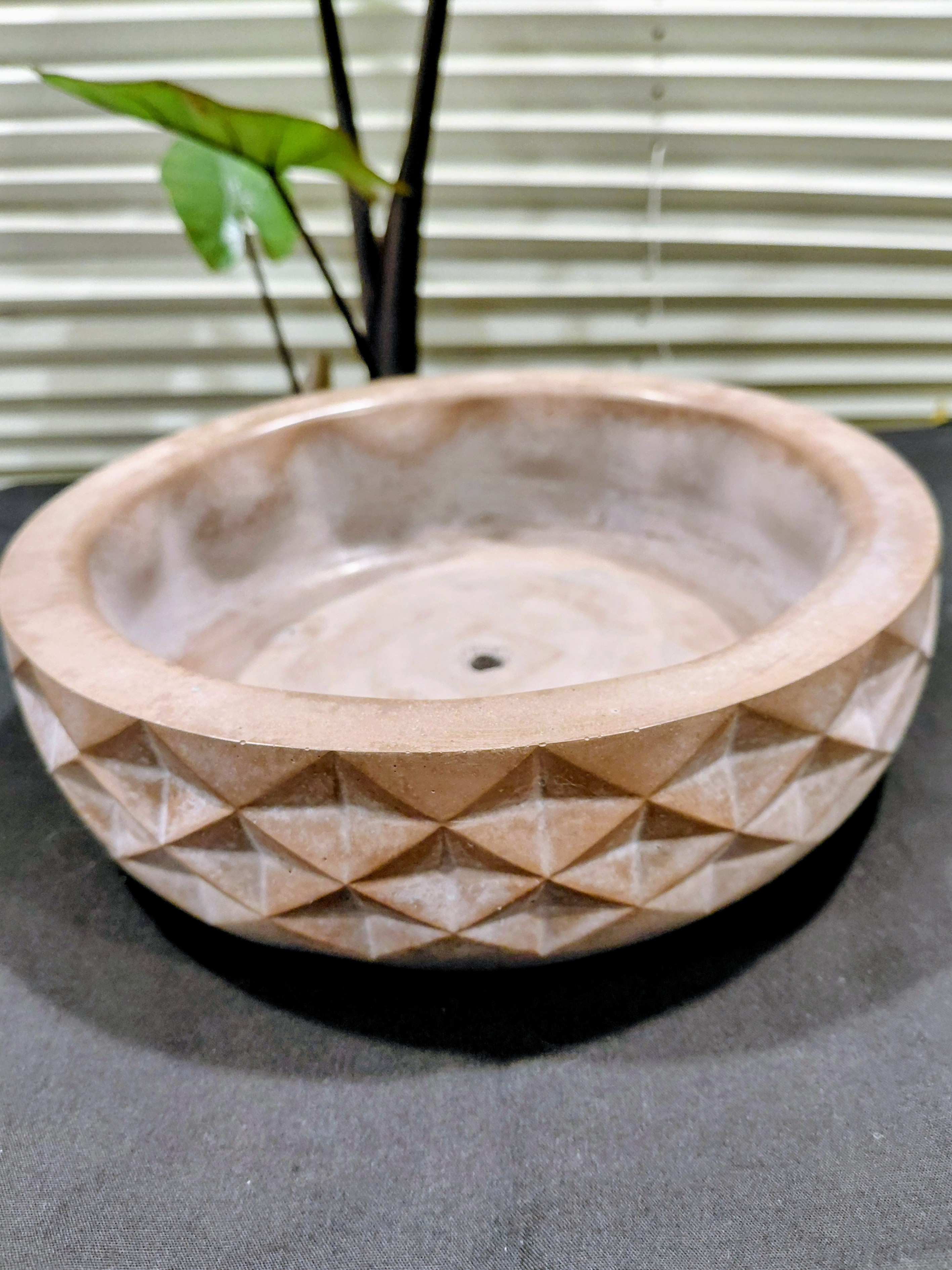 Brown Bonsai Concrete Bowl