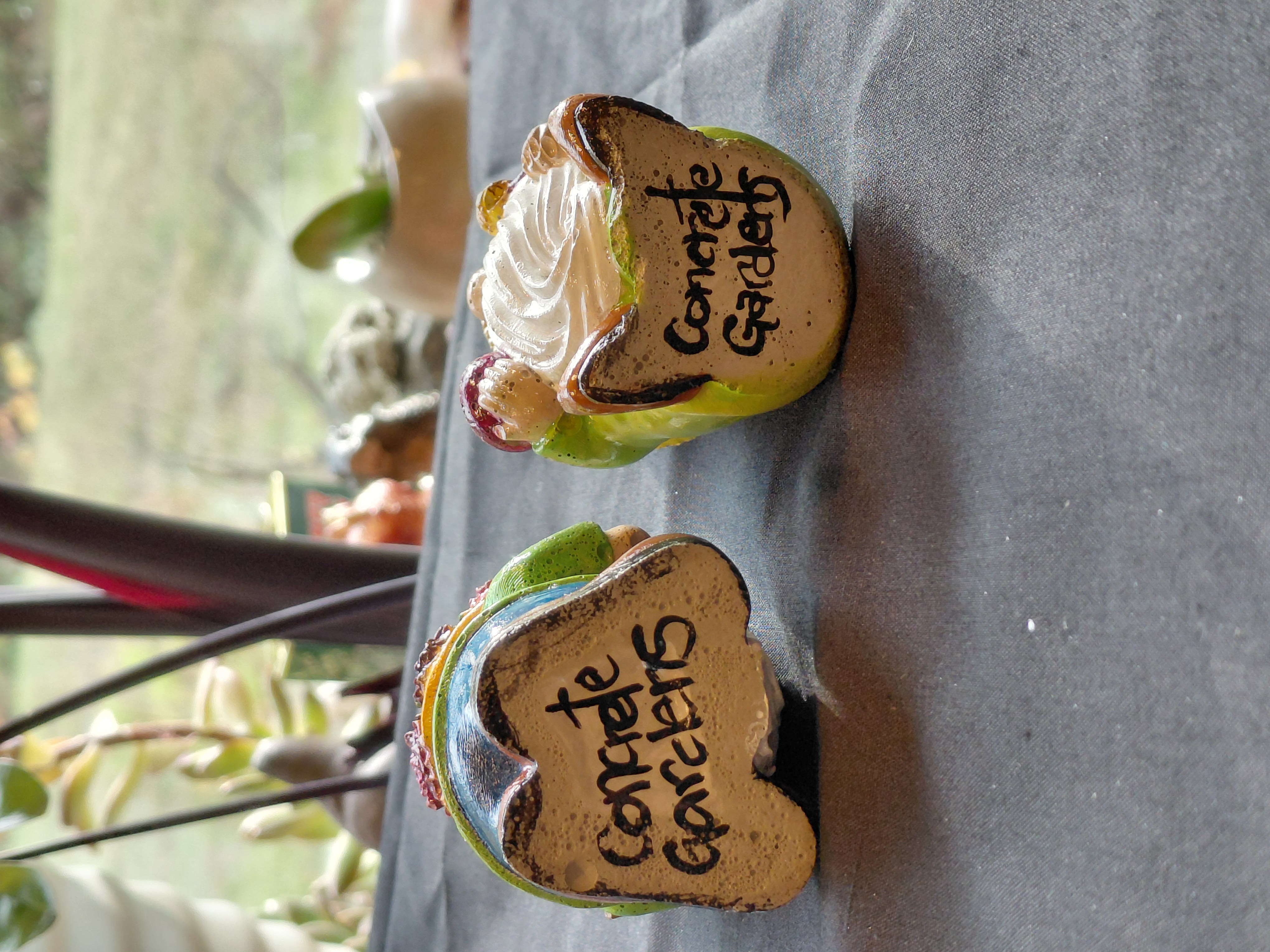 Gnomes Hand Painted Concrete