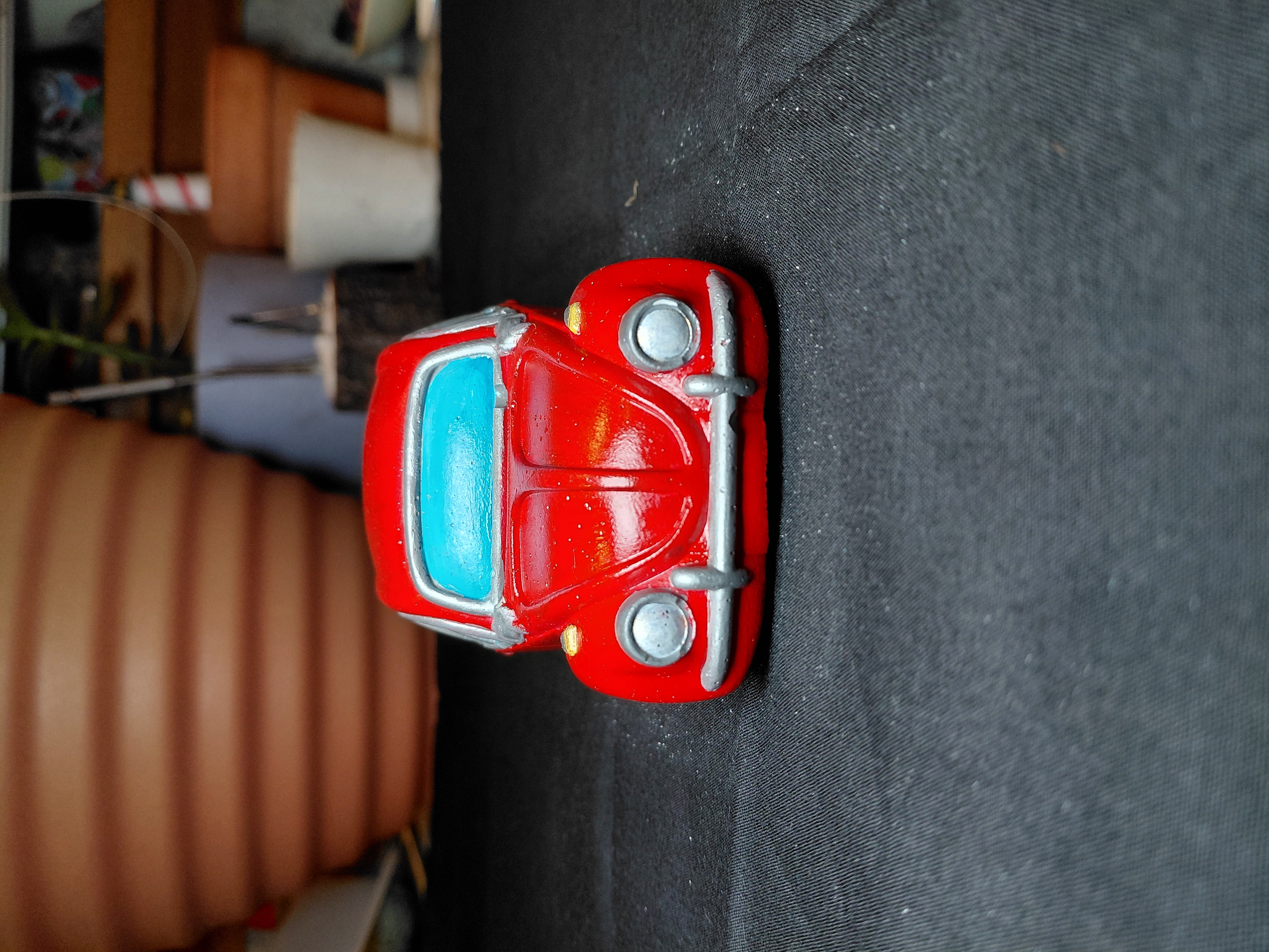 Vintage Car Hand Painted Concrete