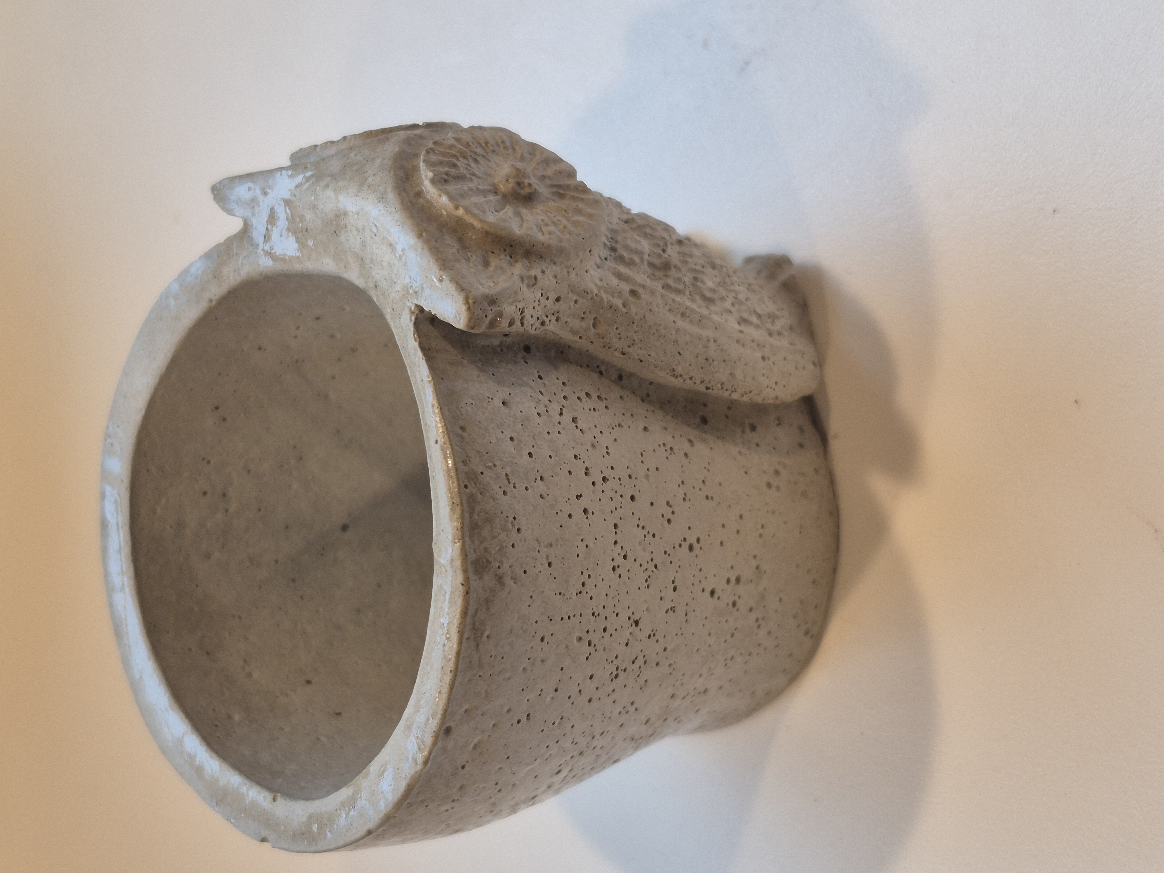 Concrete Owl Pot w/drainage 