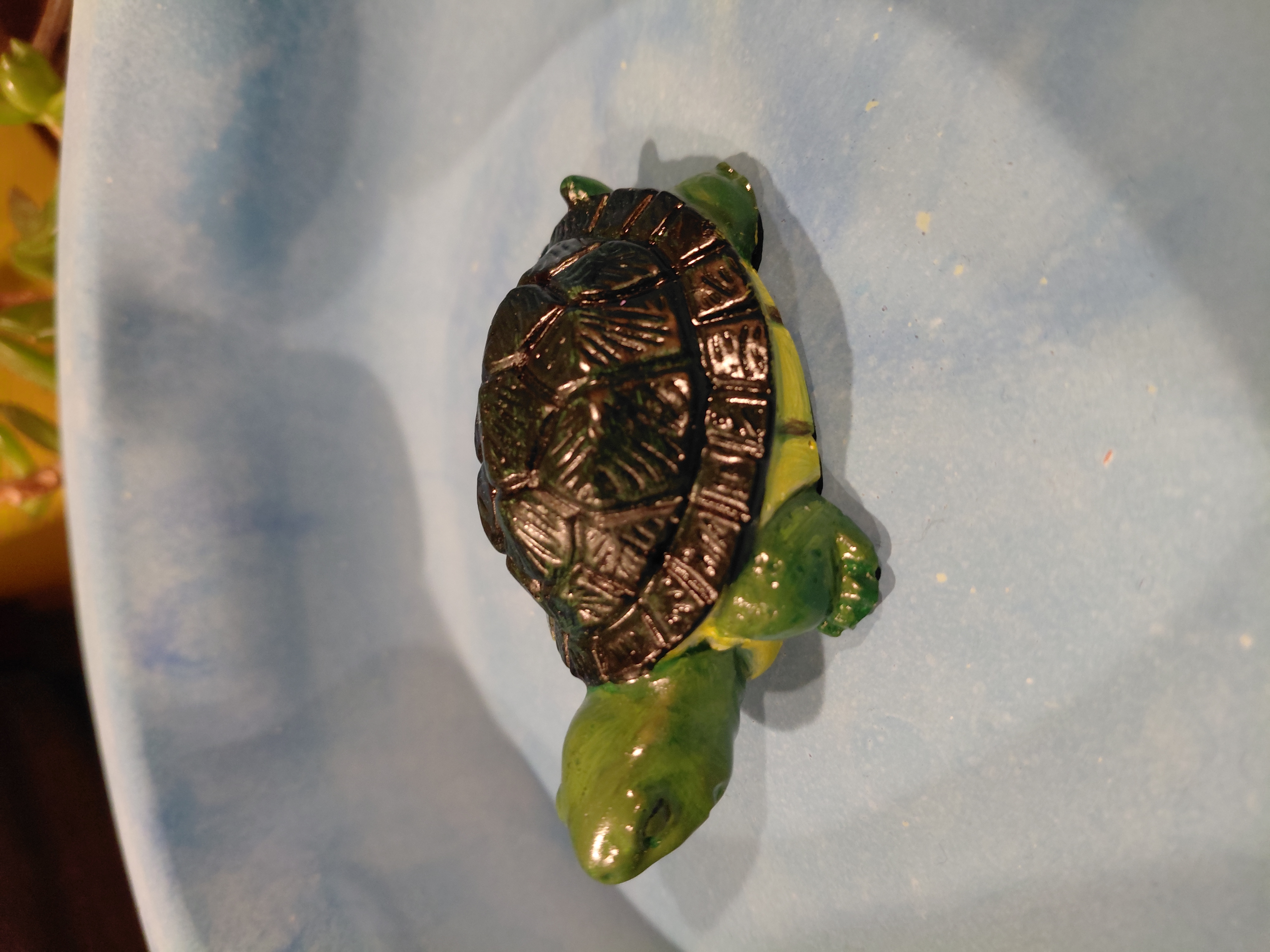 Tiny Turtle Hand Painted 1" tall