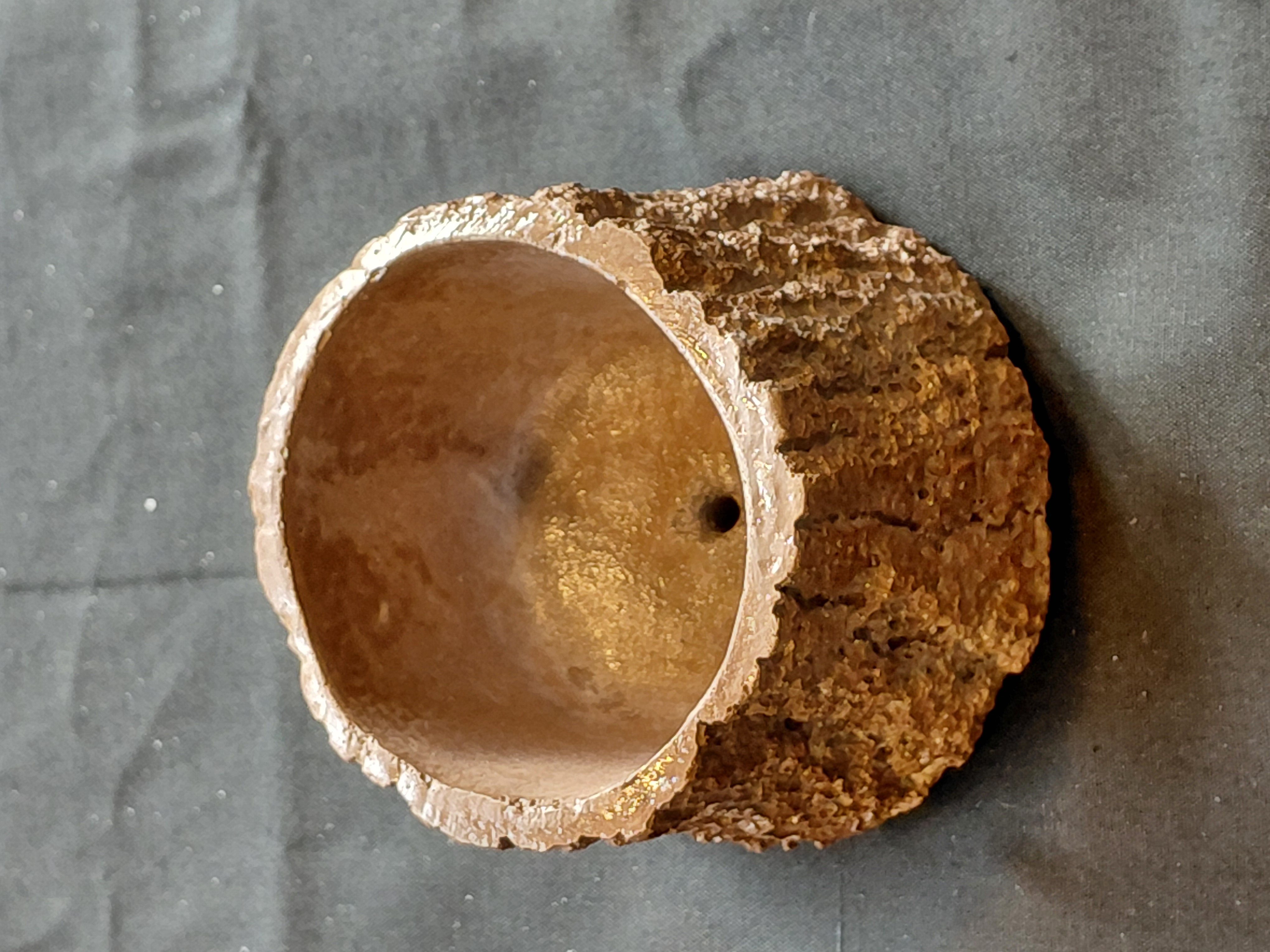 Brown Concrete Tree Trunk Pot 