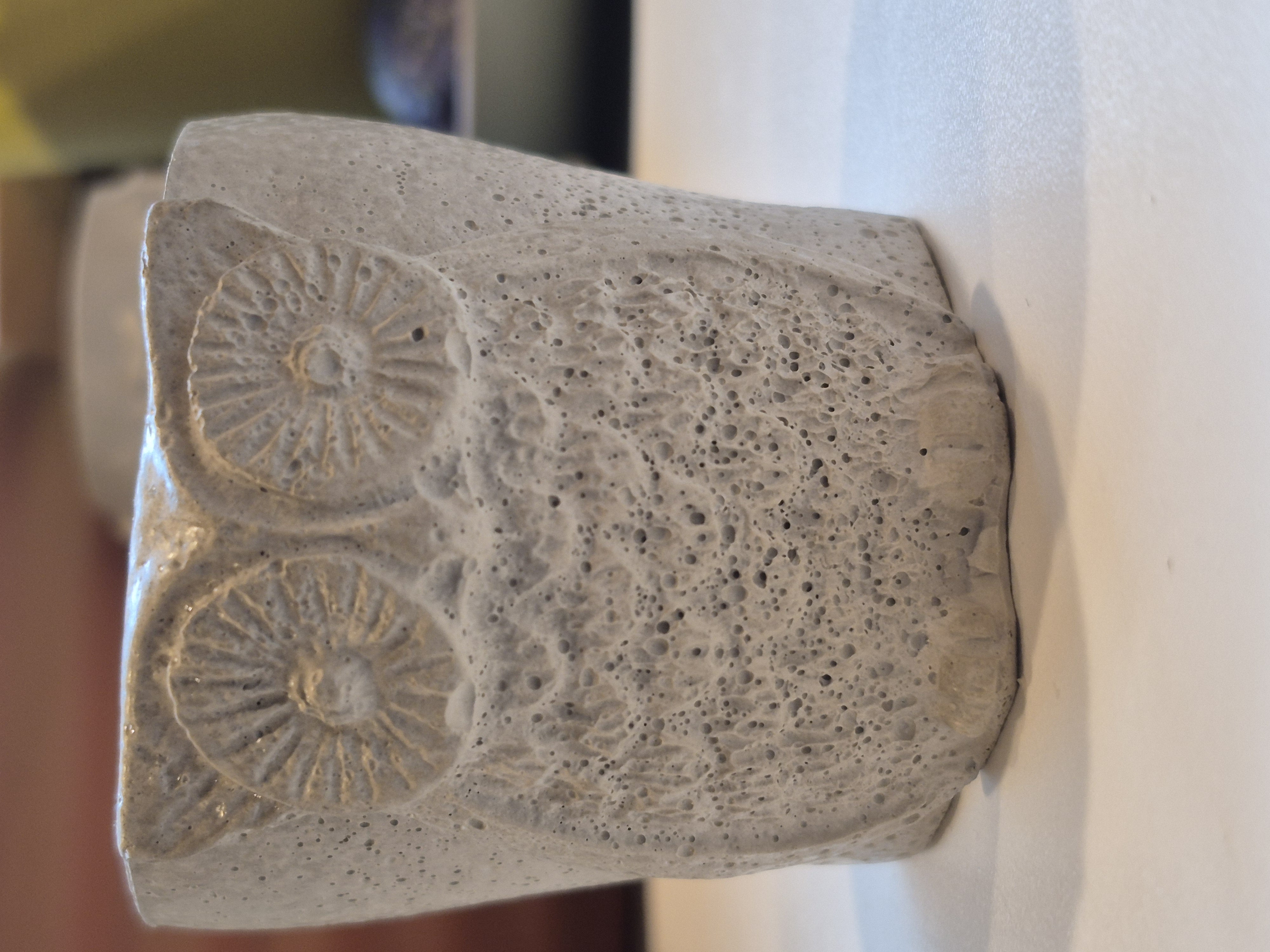 Concrete Owl Pot w/drainage 