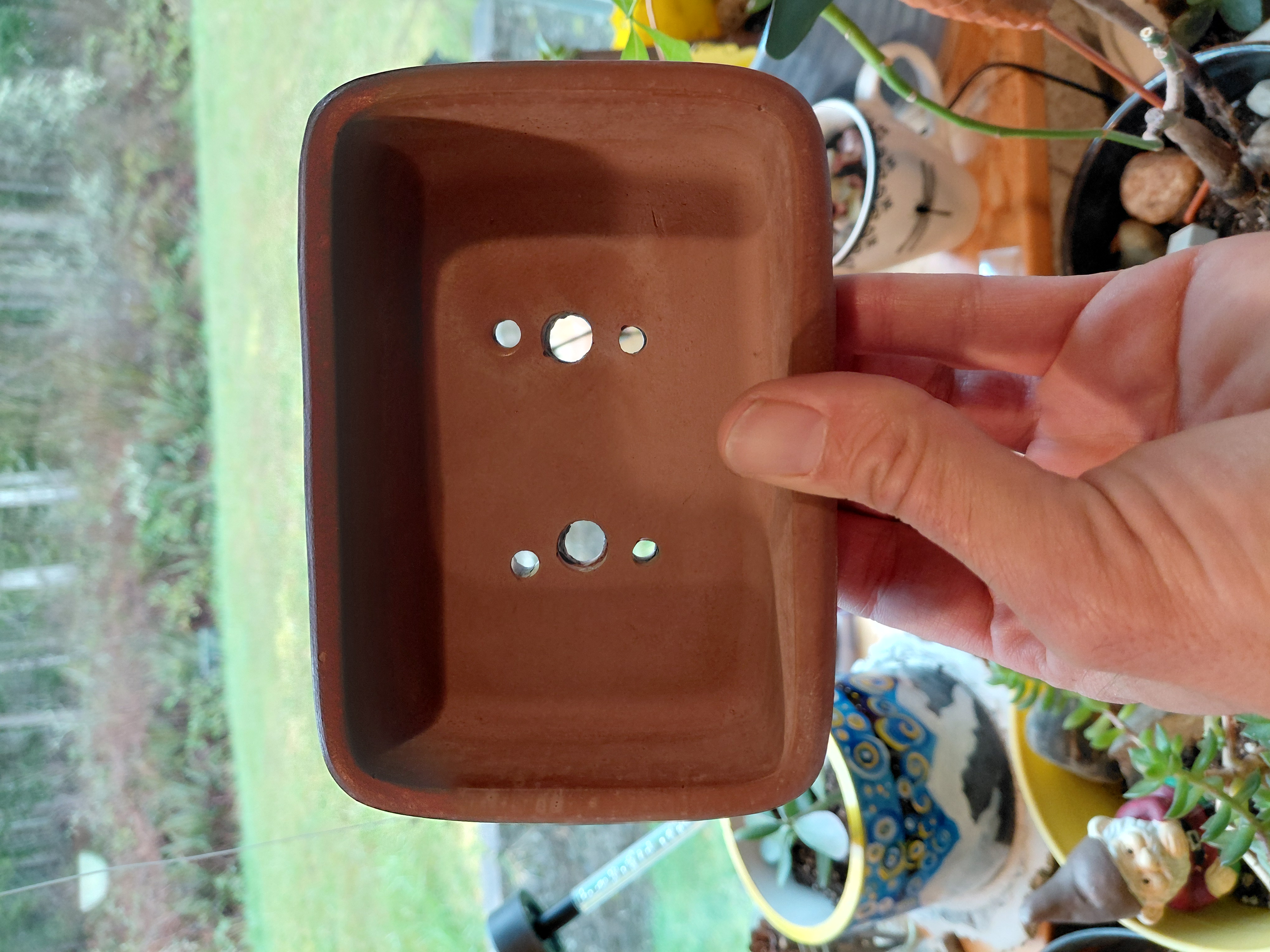 Small Brown Bonsai Pot