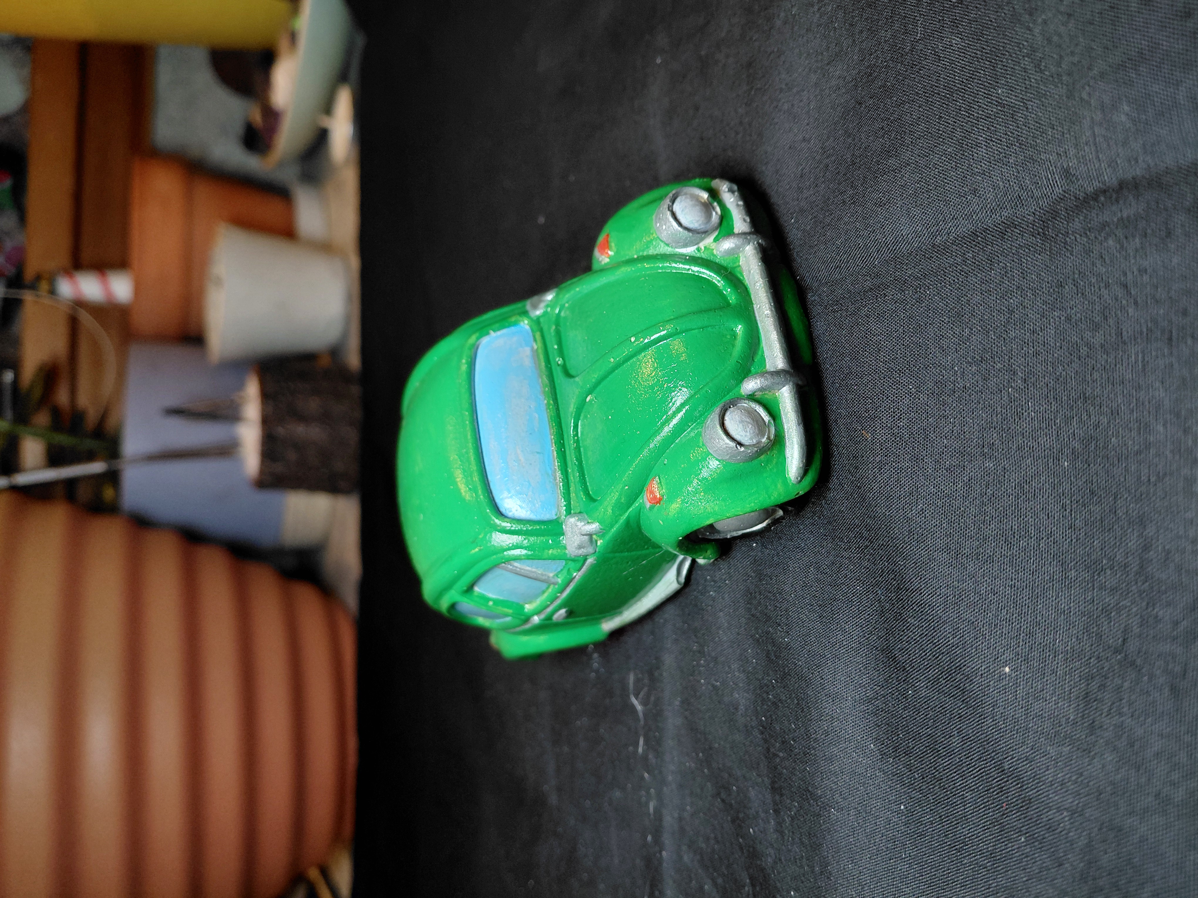 Vintage Car Hand Painted Concrete