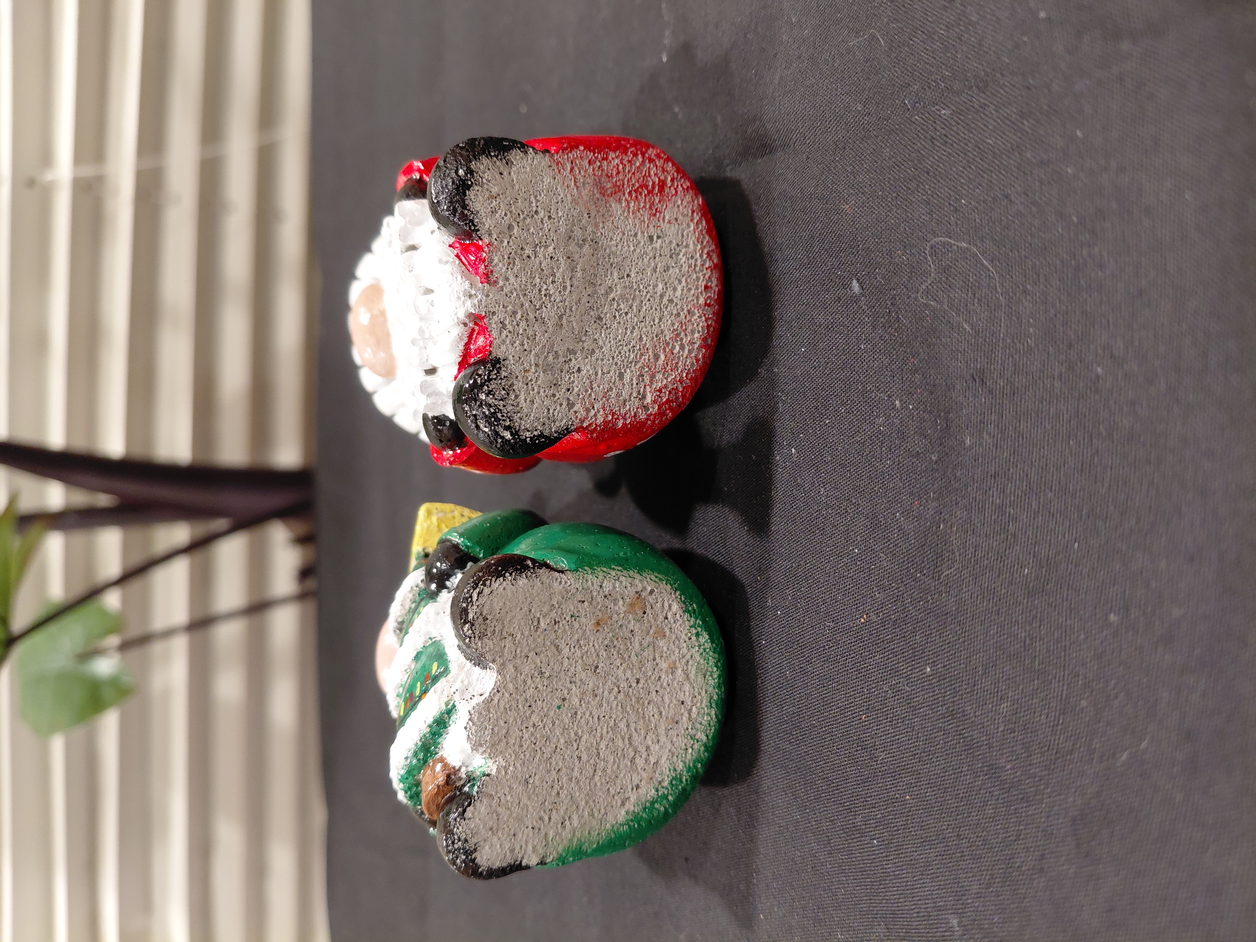 Set of Concrete Hand Painted Christmas Gnomes