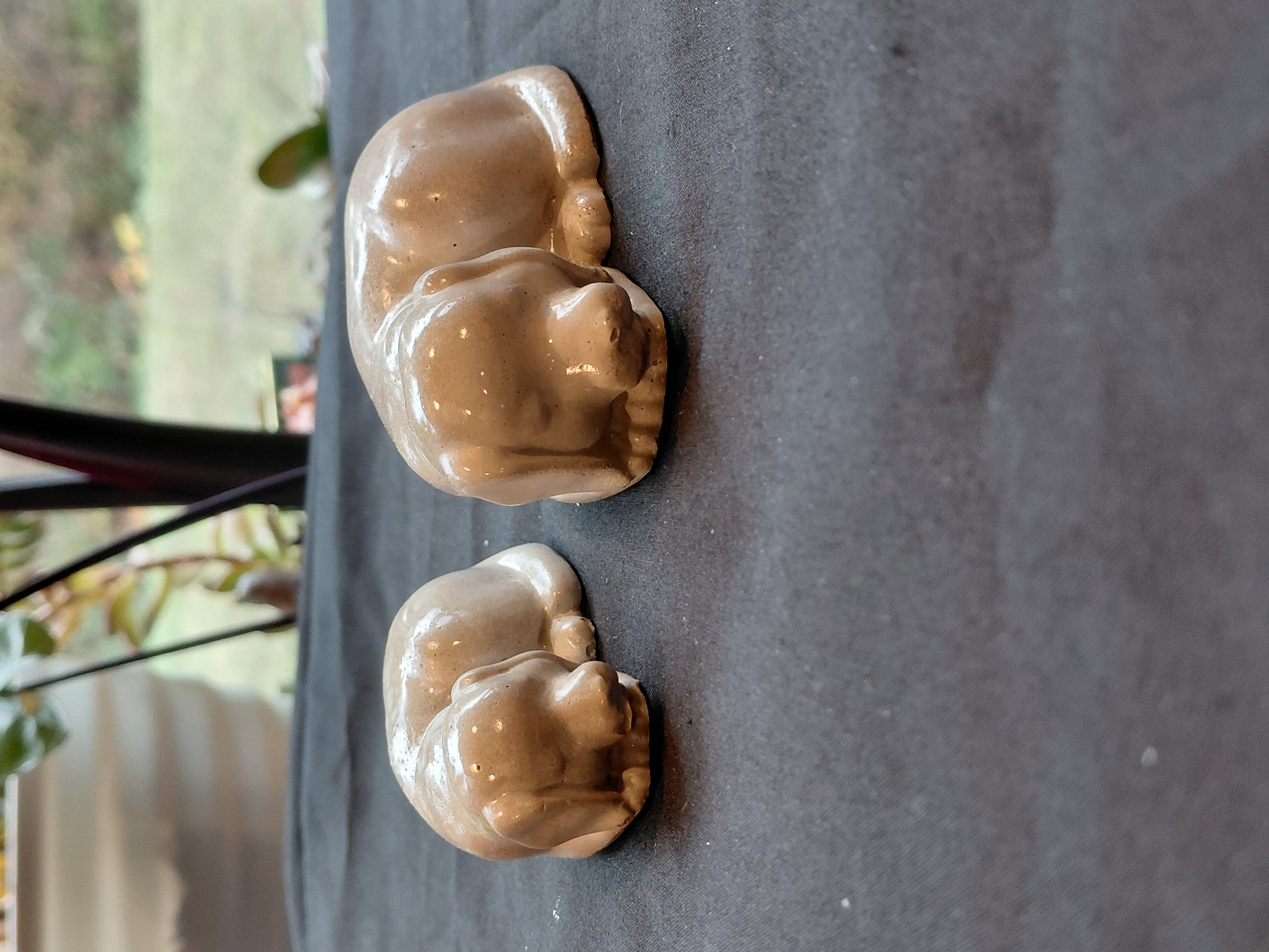 Set of Concrete Sleeping Dog Figurines