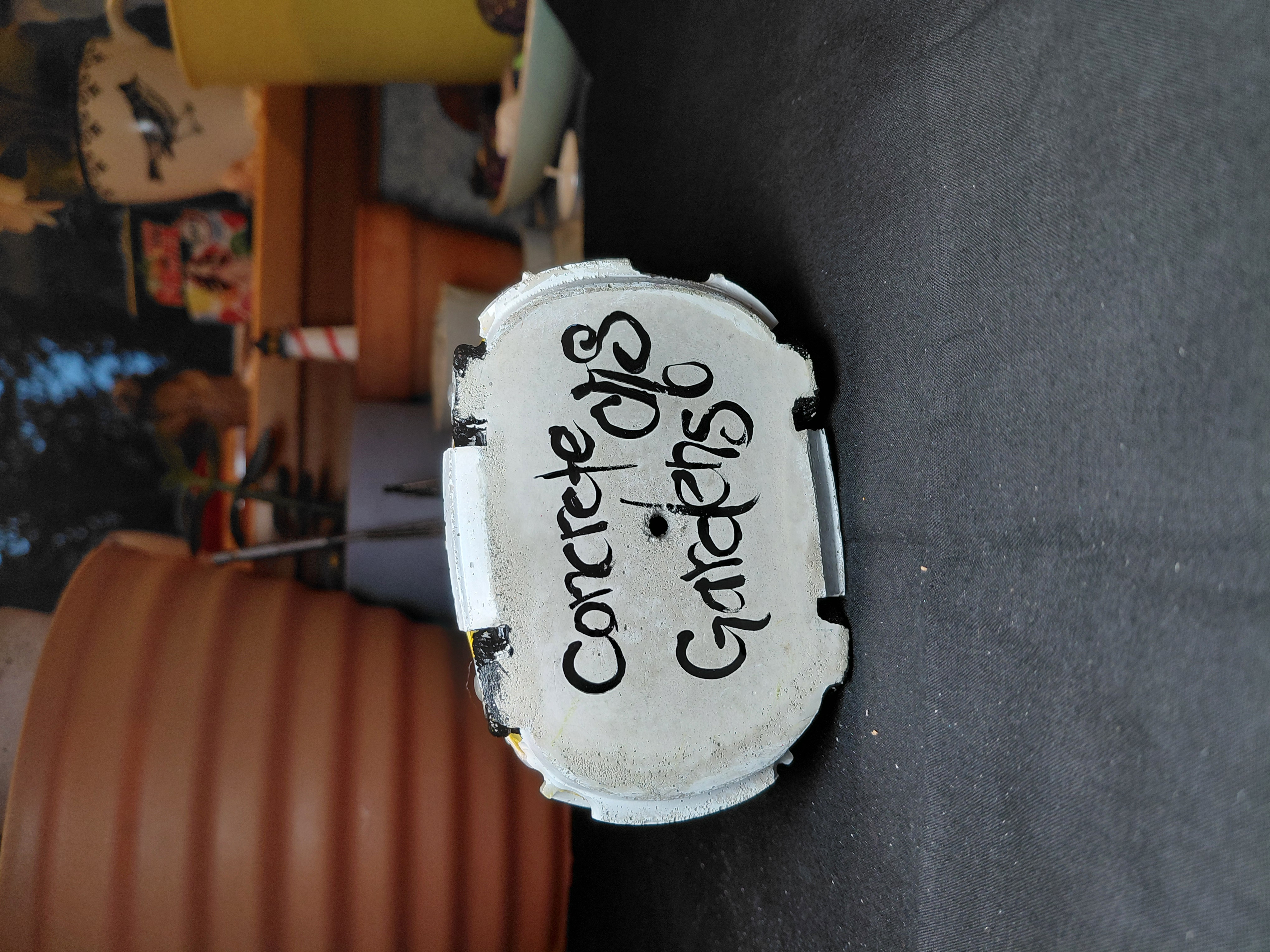 Retro Van Pot/Container Hand Painted Concrete