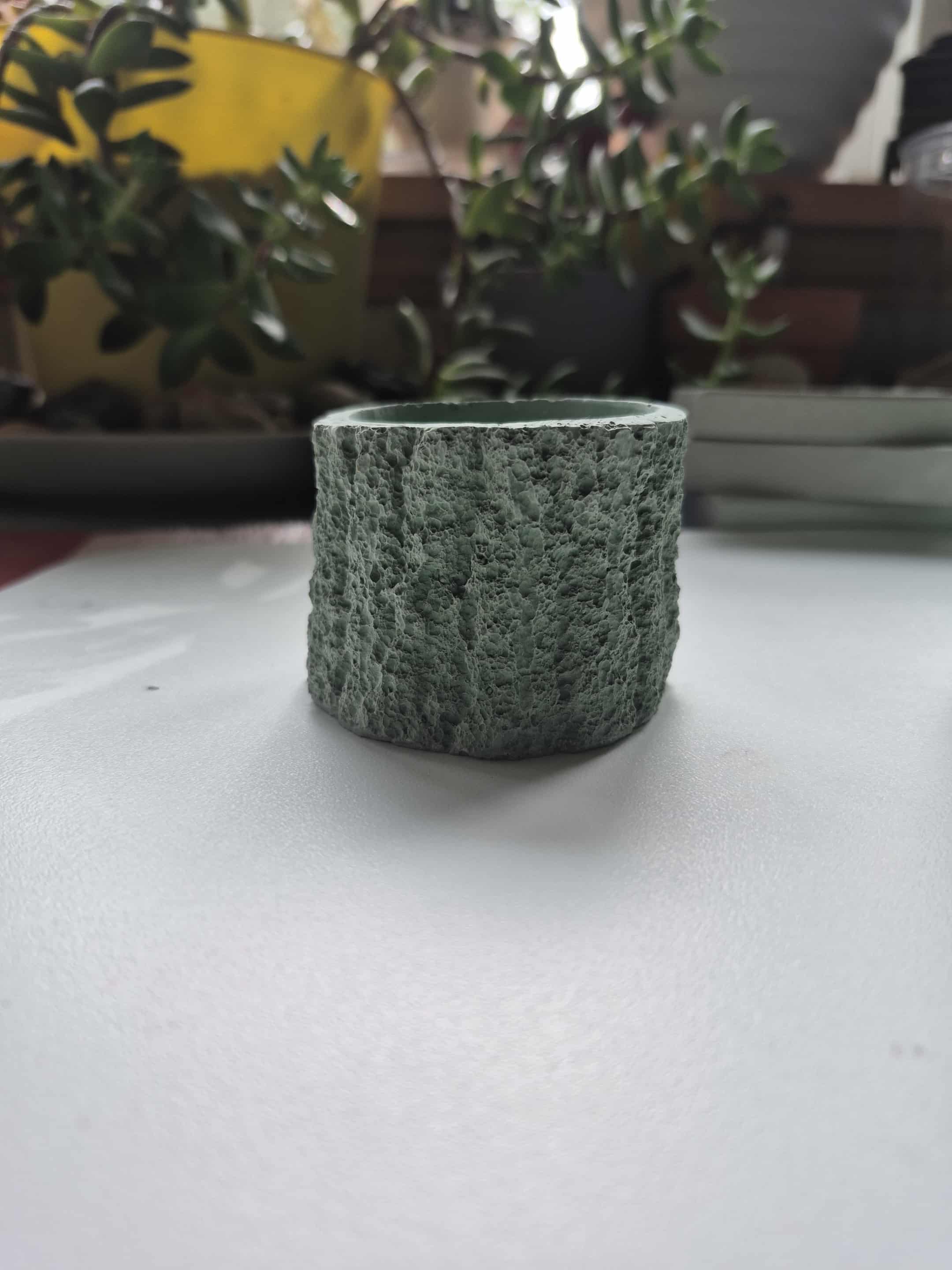 Jade Green Concrete Tree Stump