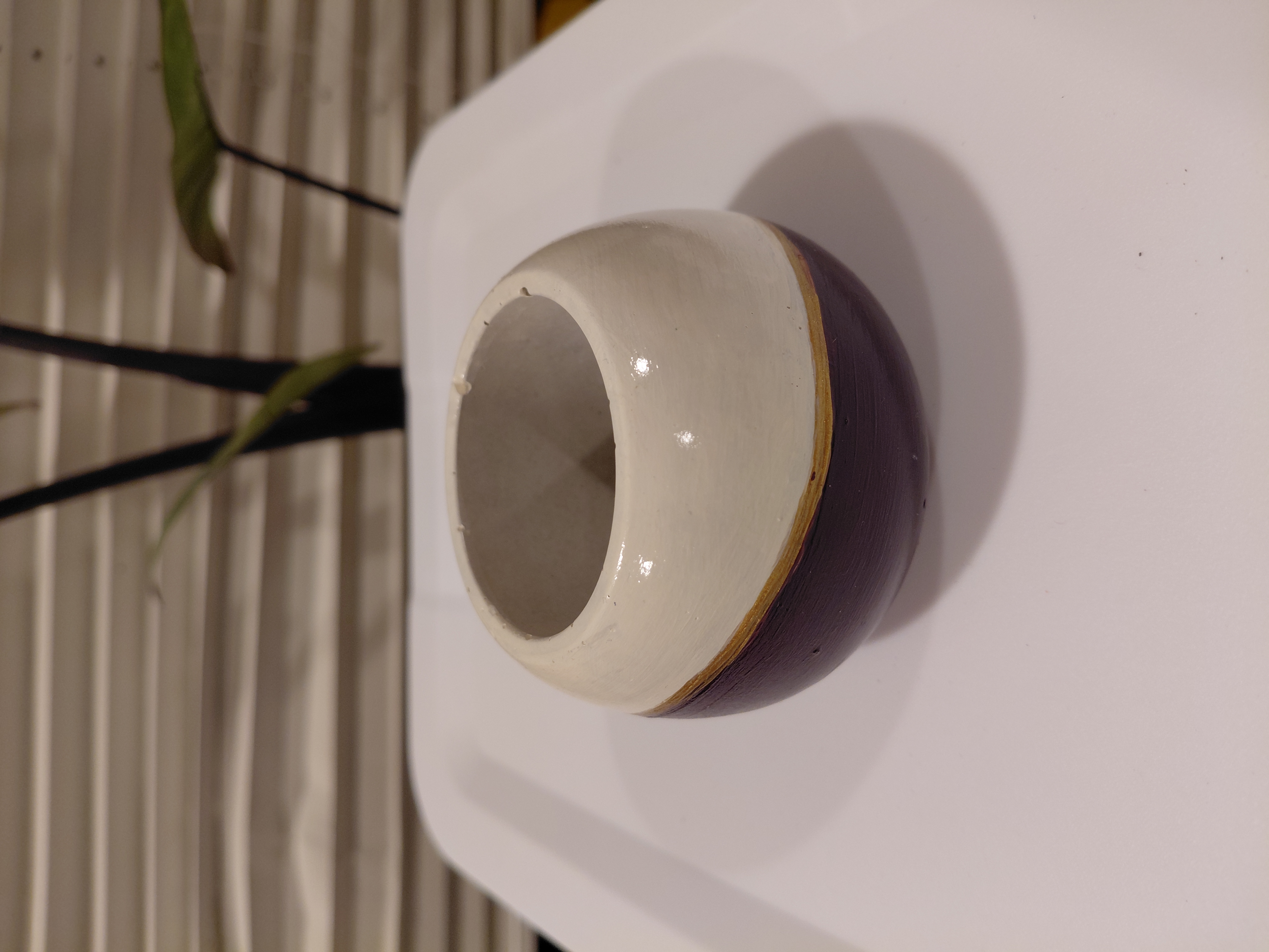 Concrete Sleek Round Painted Pot/Container