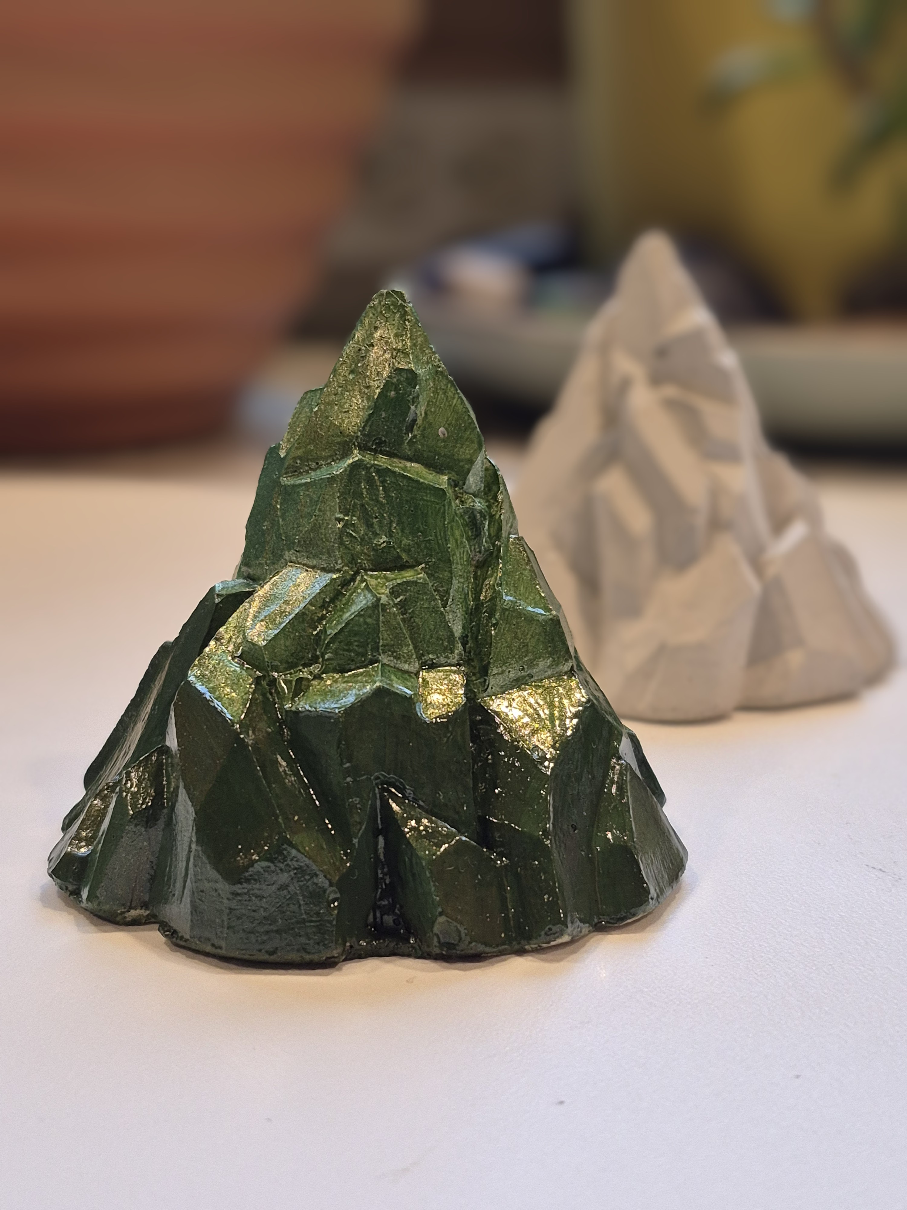 Mountain Hand Painted Concrete