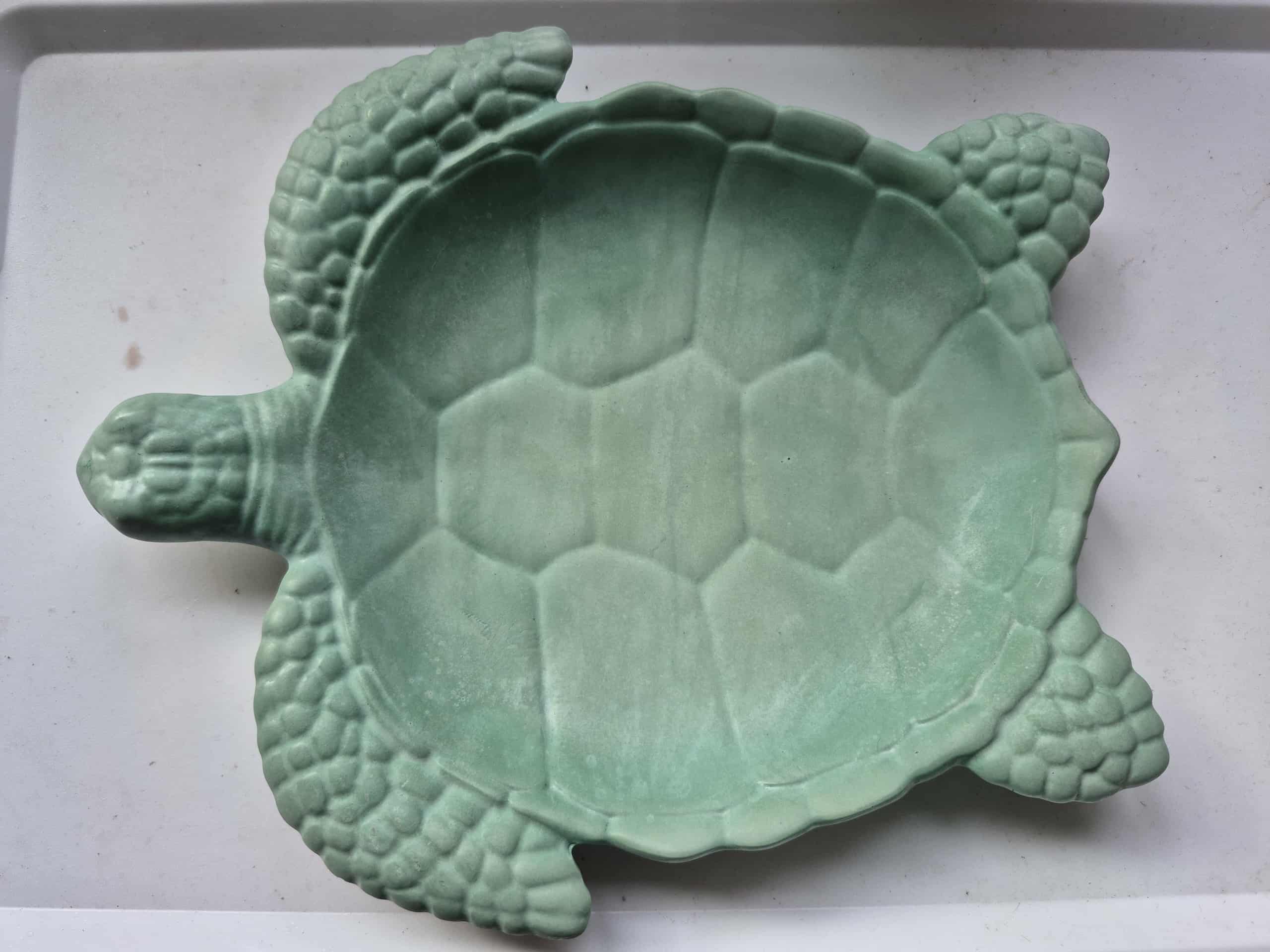 Concrete Jade Green Turtle Tray
