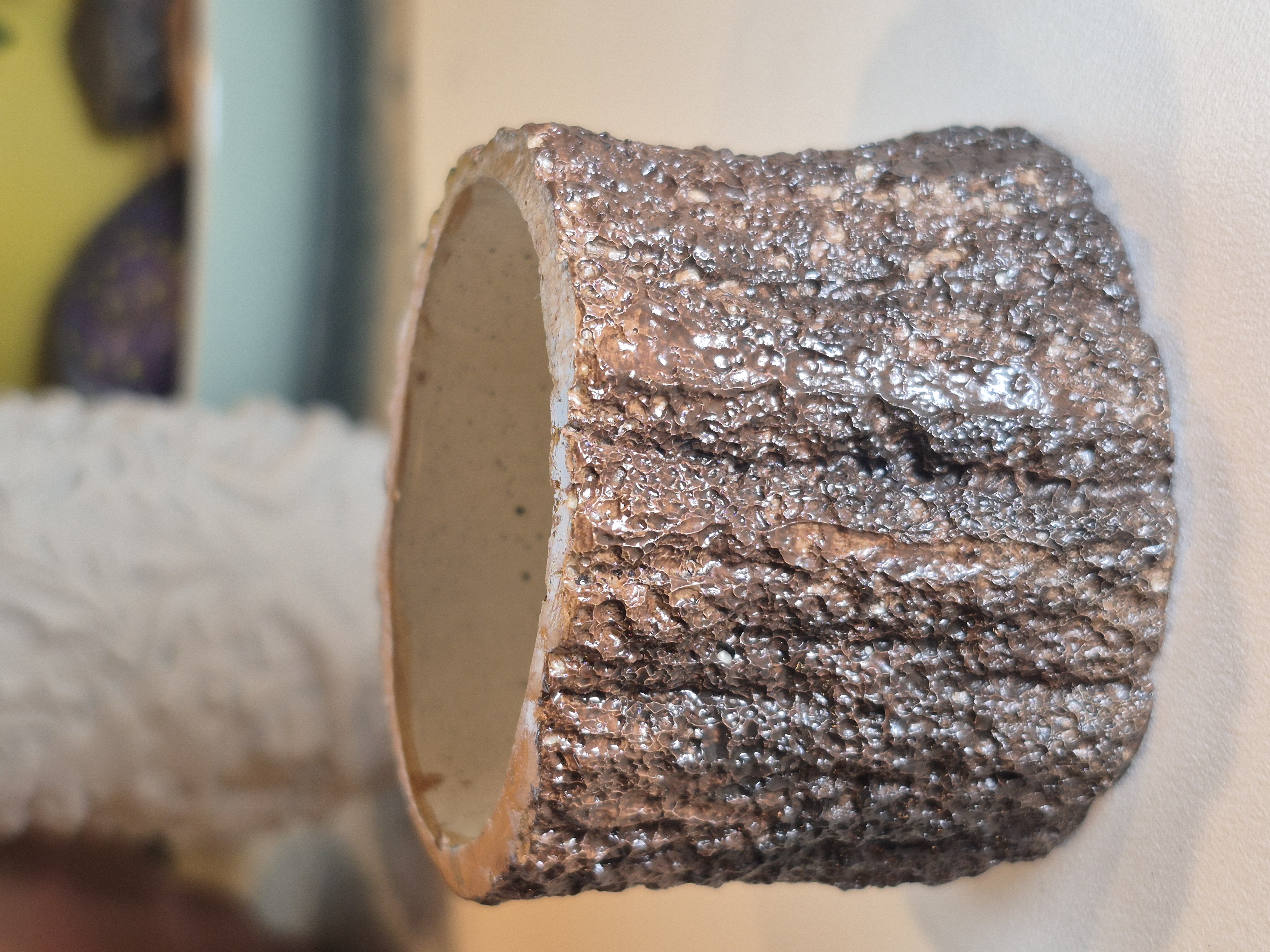 Small Concrete Tree Trunk Pot/Container