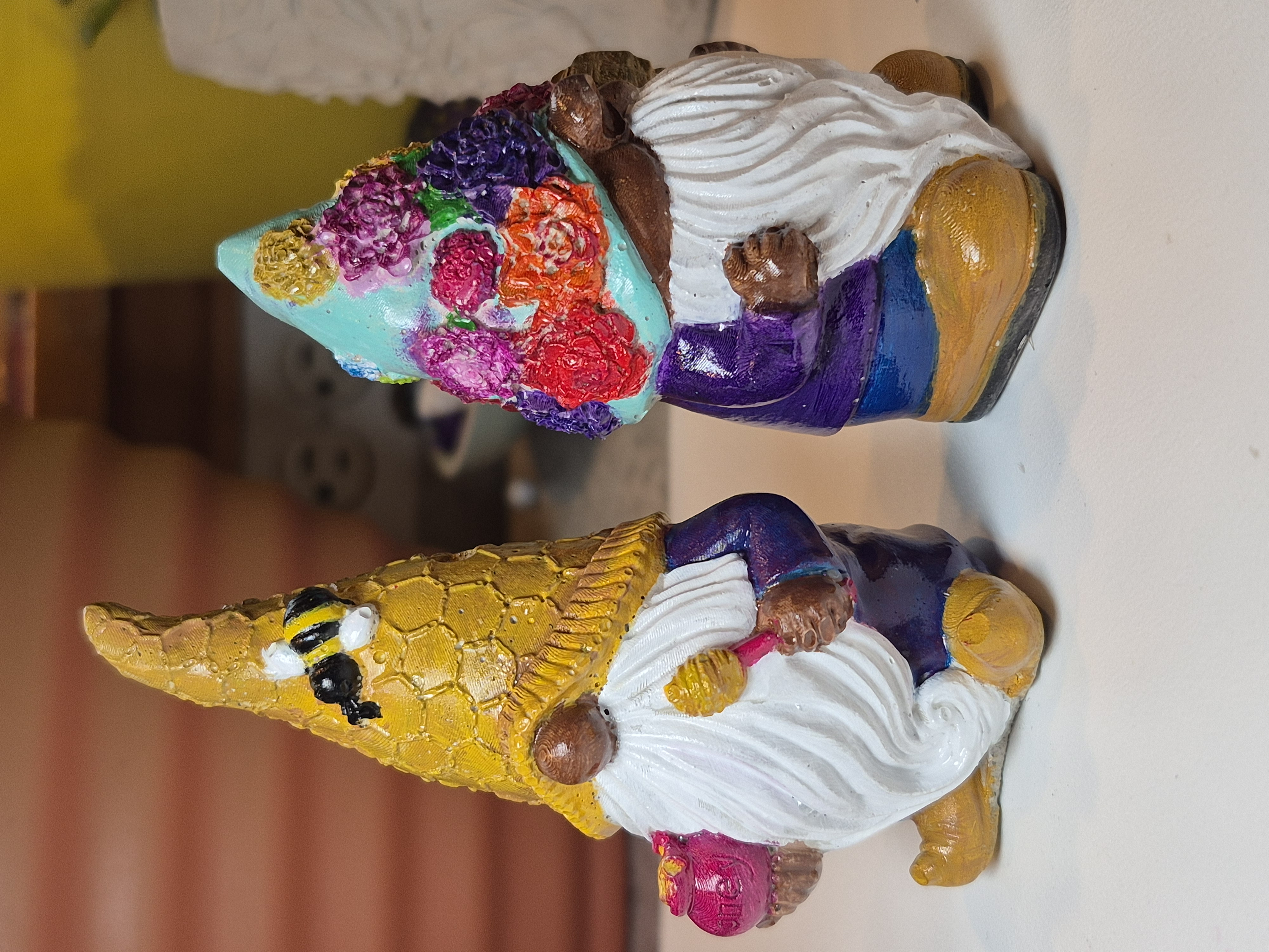 Set of Gnomes Hand Painted Concrete