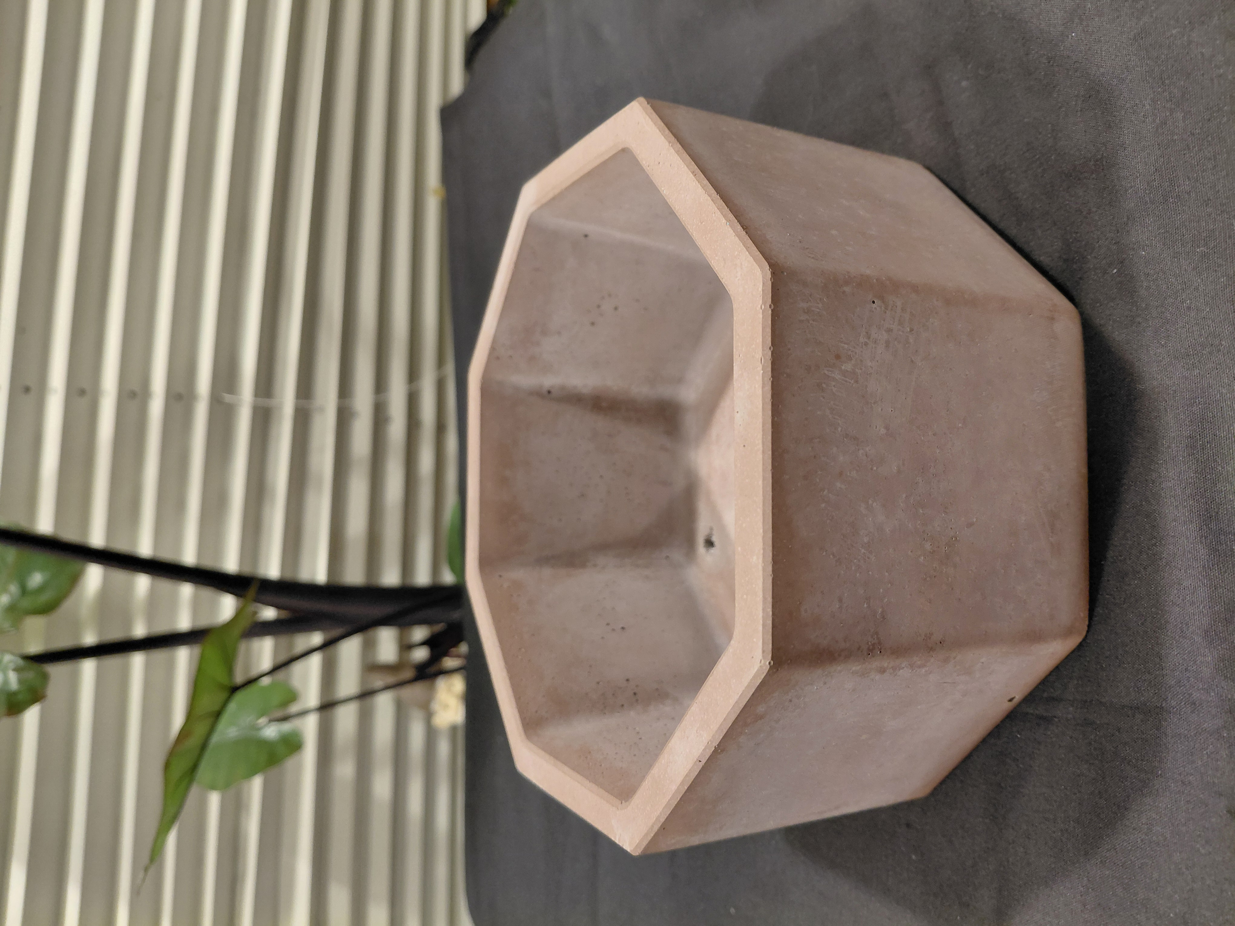 Brown Concrete Pot/Bonsai Pot