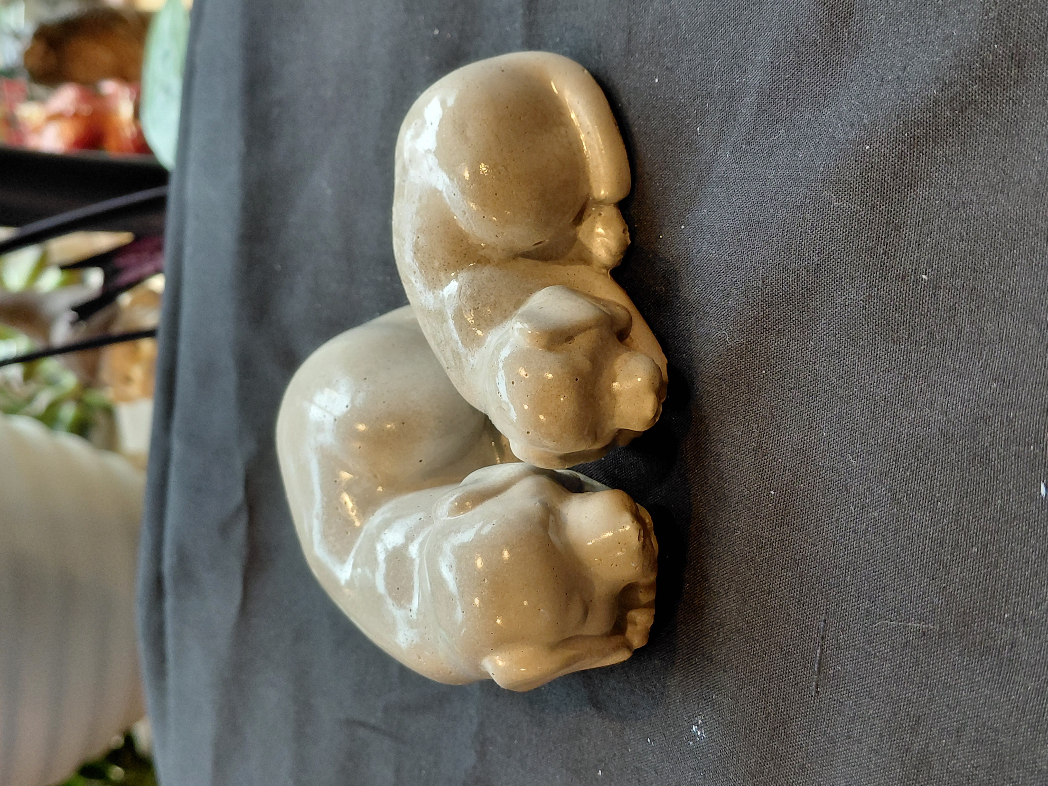 Set of Concrete Sleeping Dog Figurines