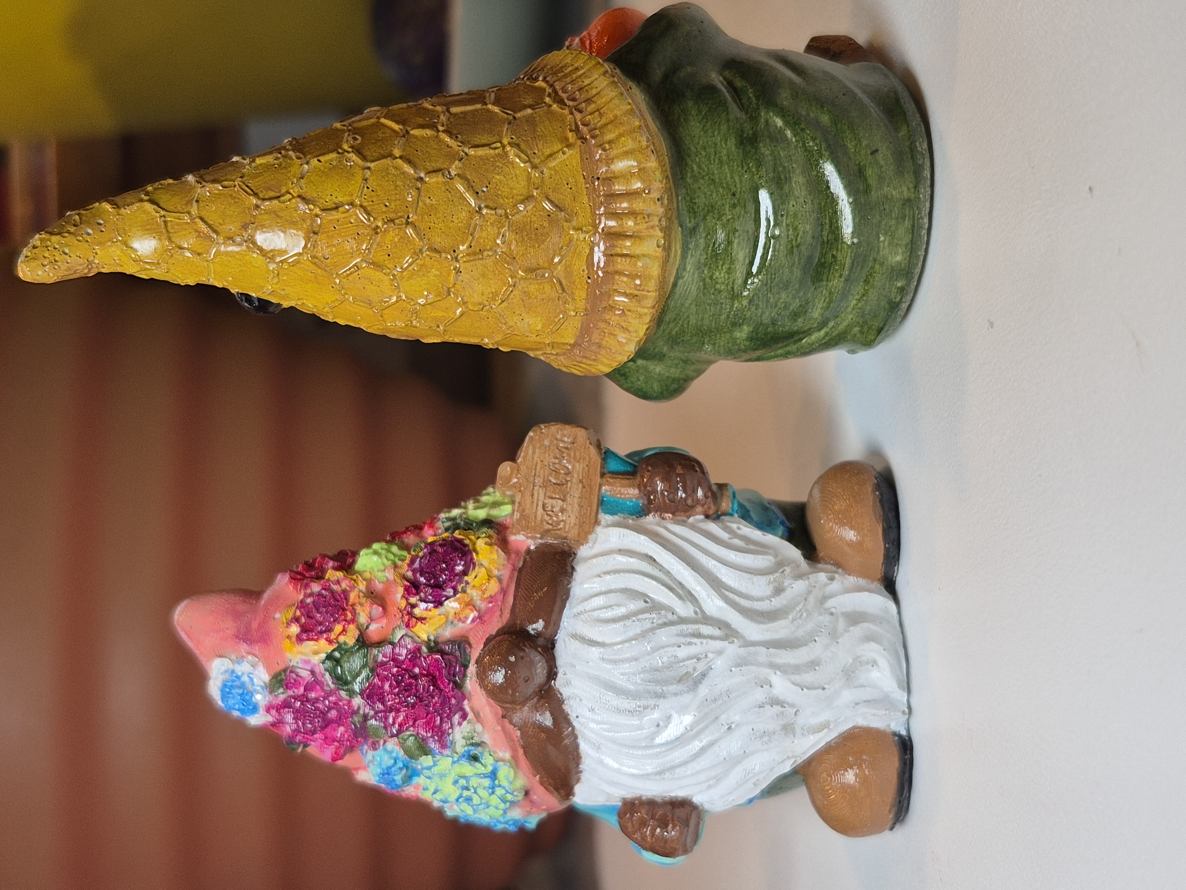 Set of Hand Painted Concrete Gnomes