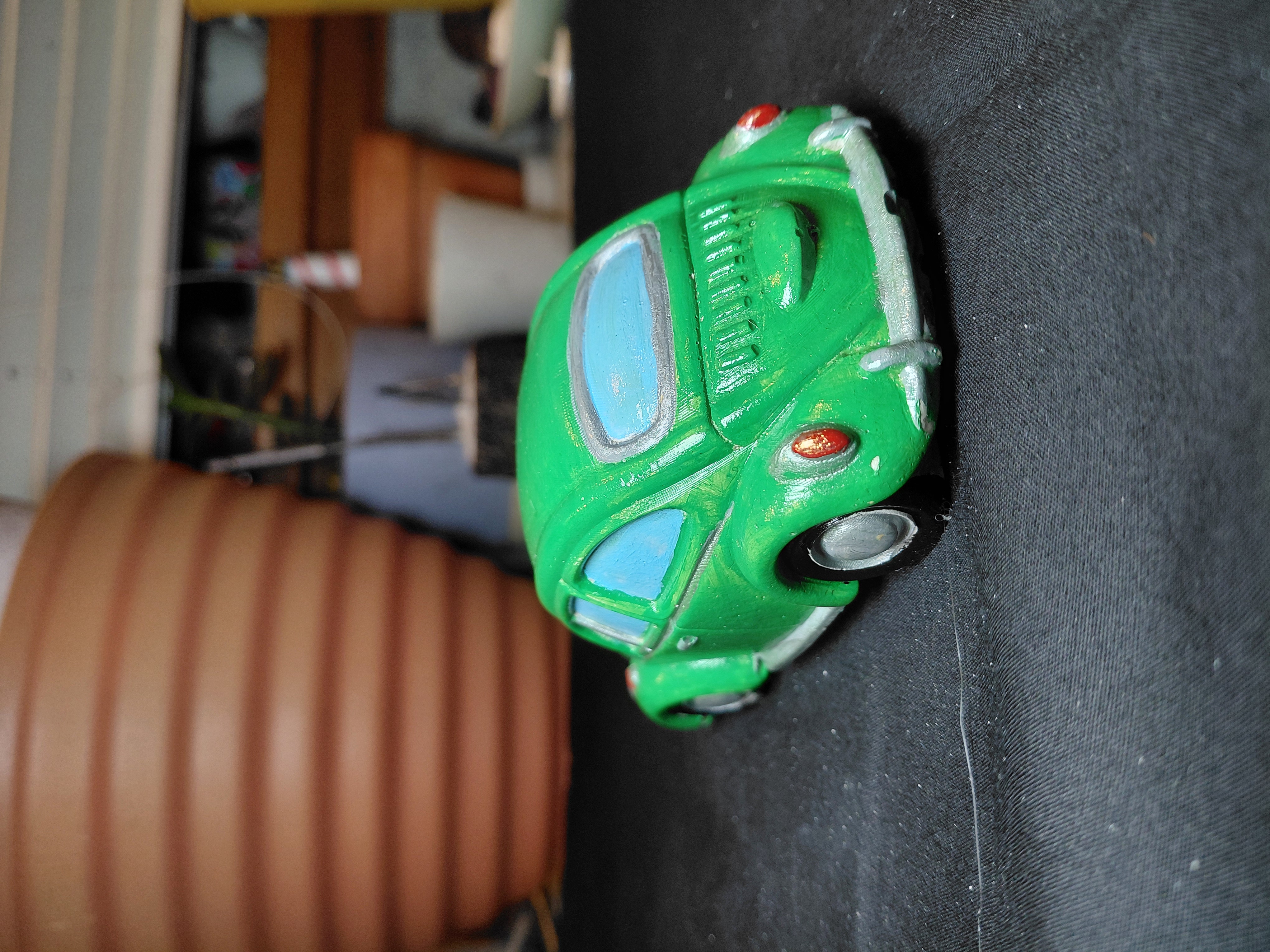 Vintage Car Hand Painted Concrete