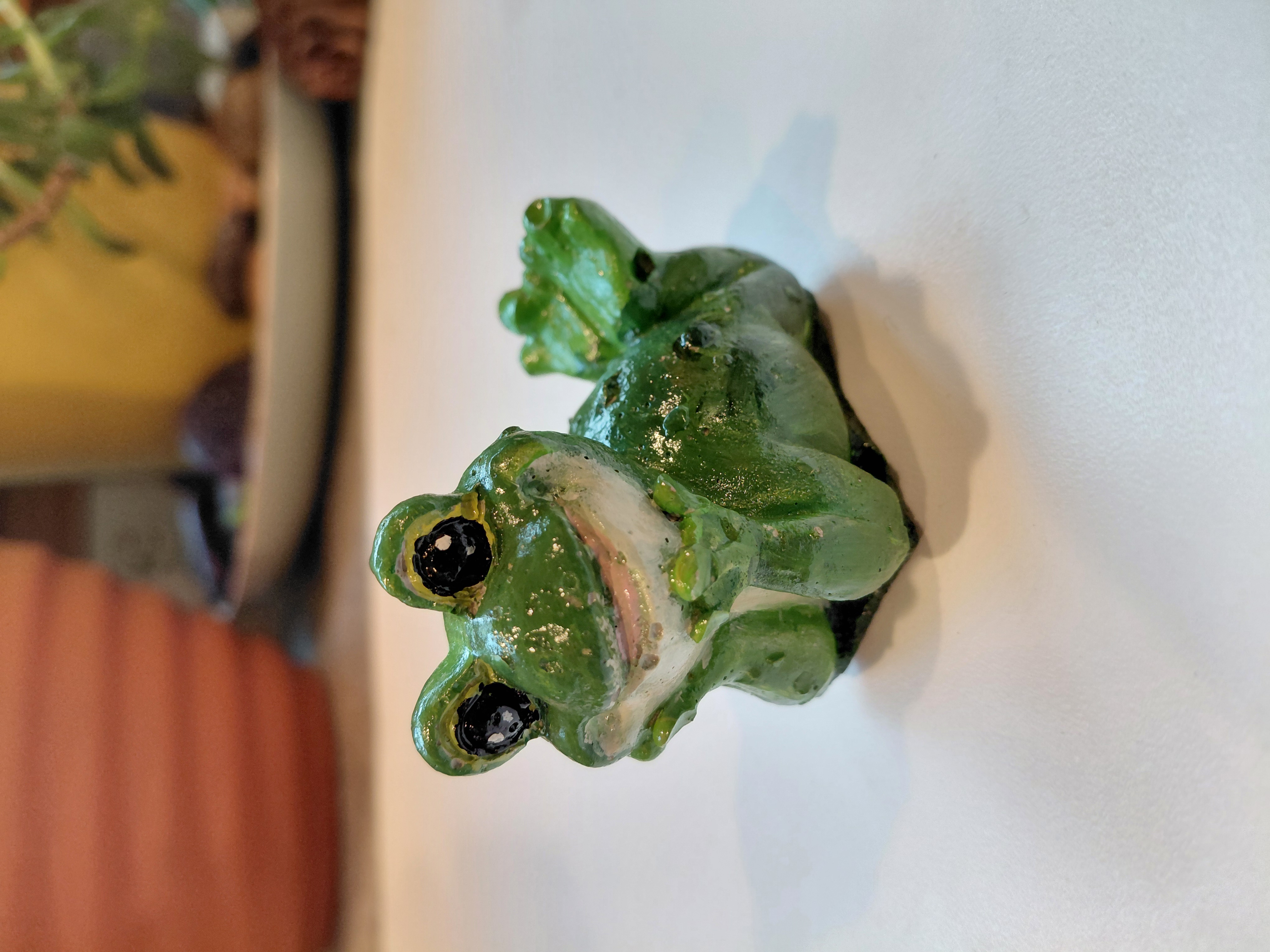 Set of Hand Painted Concrete Frogs