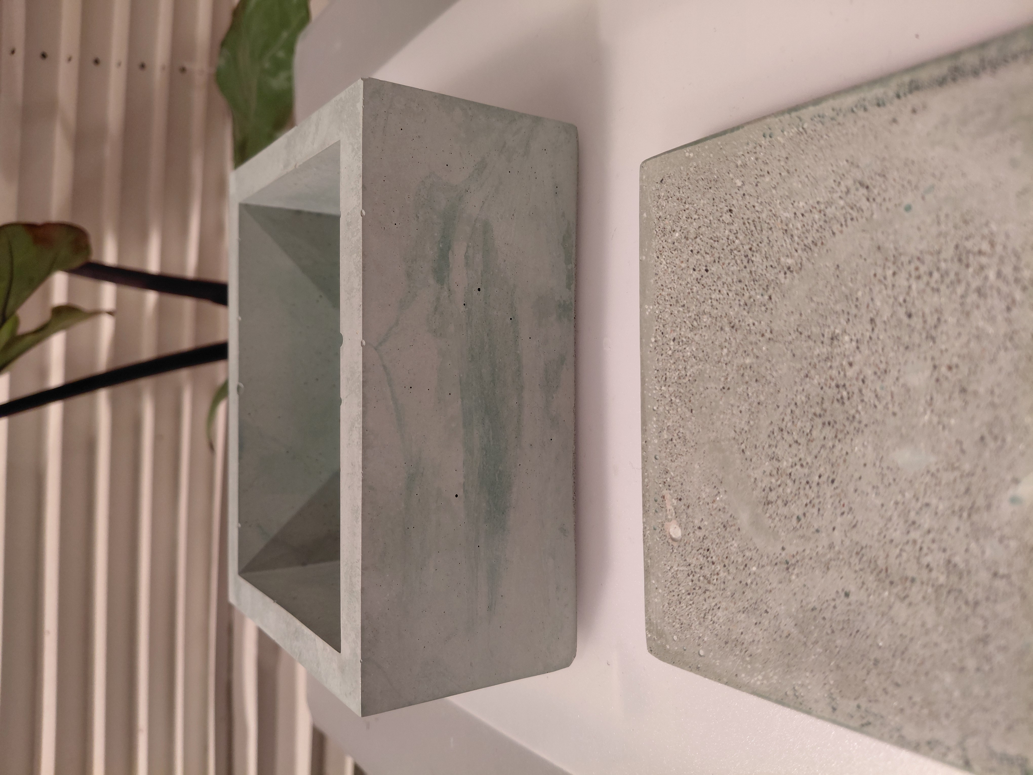 Jade Green Concrete Box w/Lid 