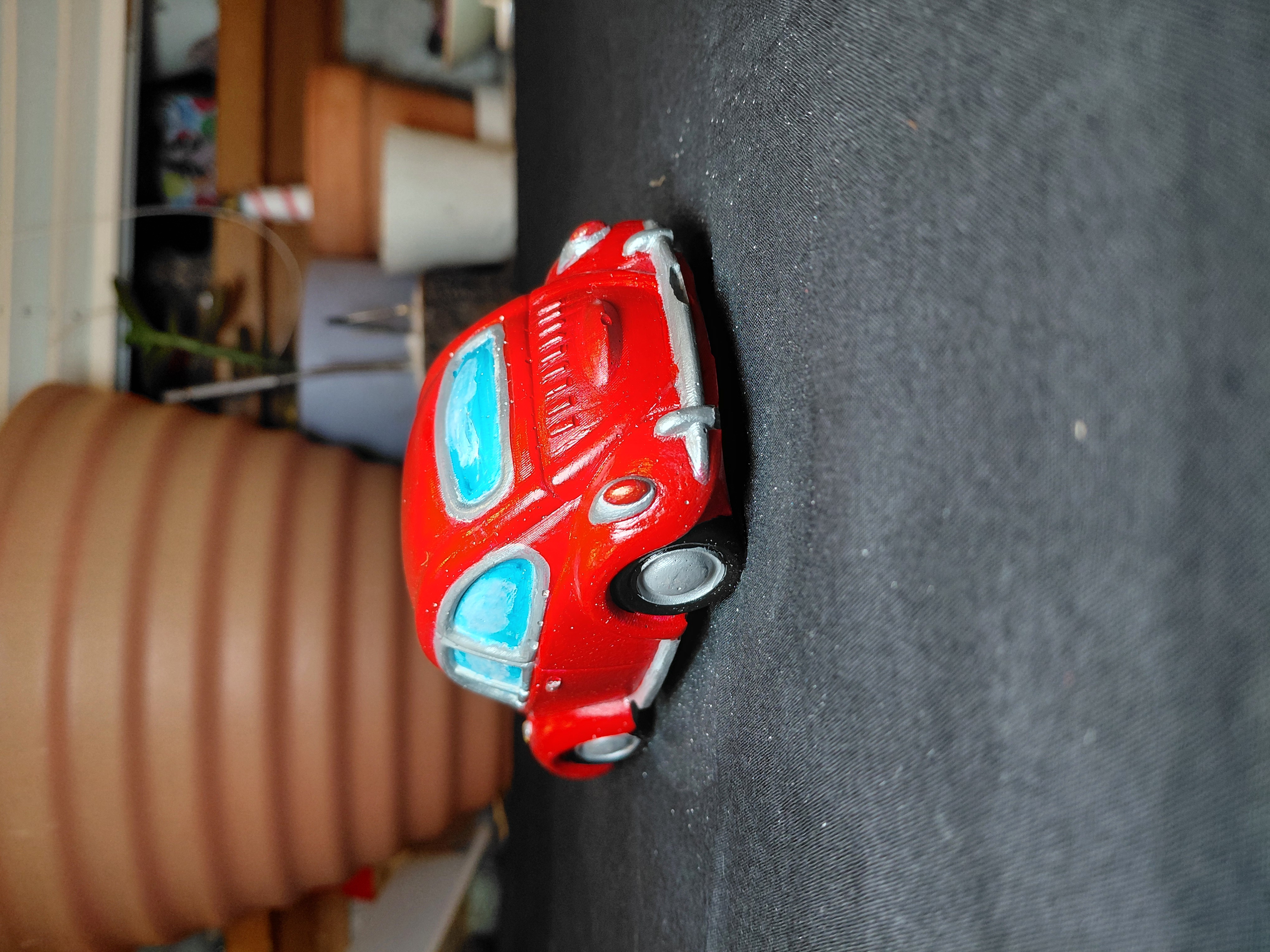 Vintage Car Hand Painted Concrete