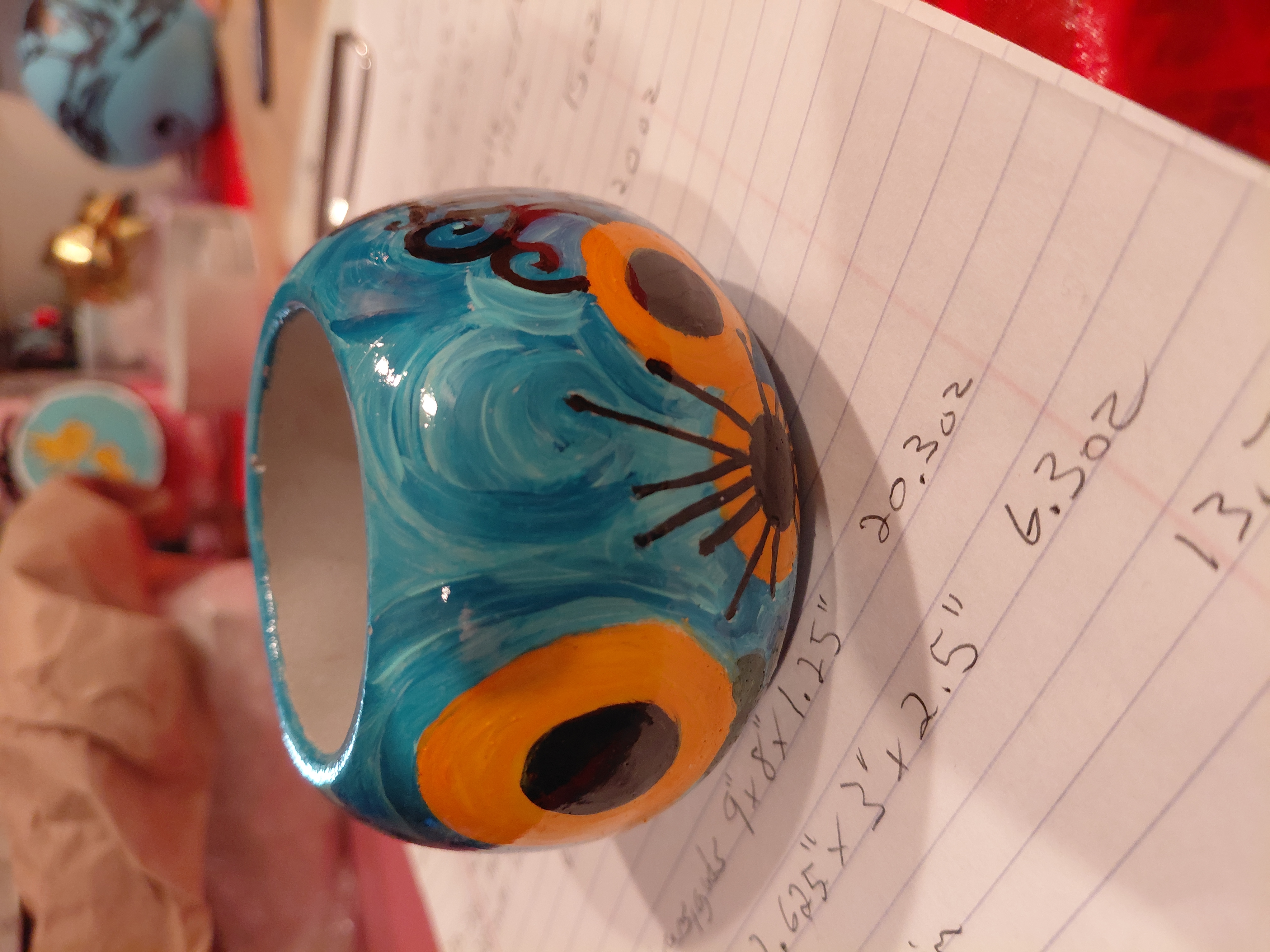 Painted Sunflower Pot 2" Tall