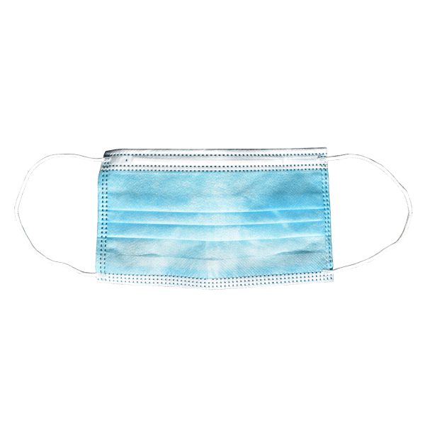 Cordova Ear-Loop Masks, 3-Ply Pleated, Blue, 50/Box, 40 Boxes/Case