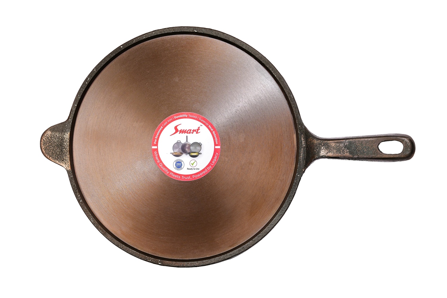 Pre-Seasoned - Cast Iron - Dosa Tawa - Long Handle