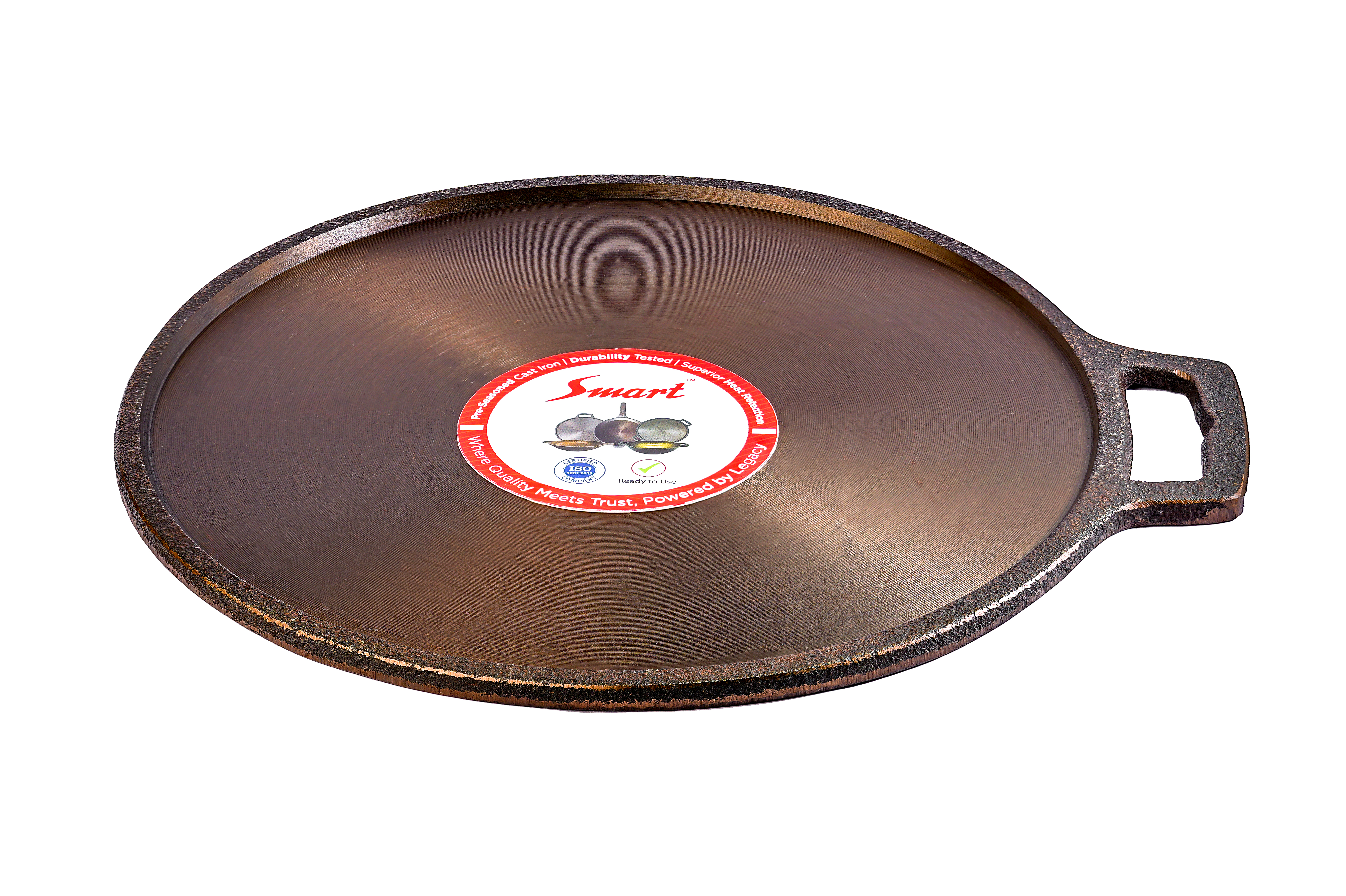 Pre-Seasoned - Dosa Tawa - Cast Iron - Long Handle 