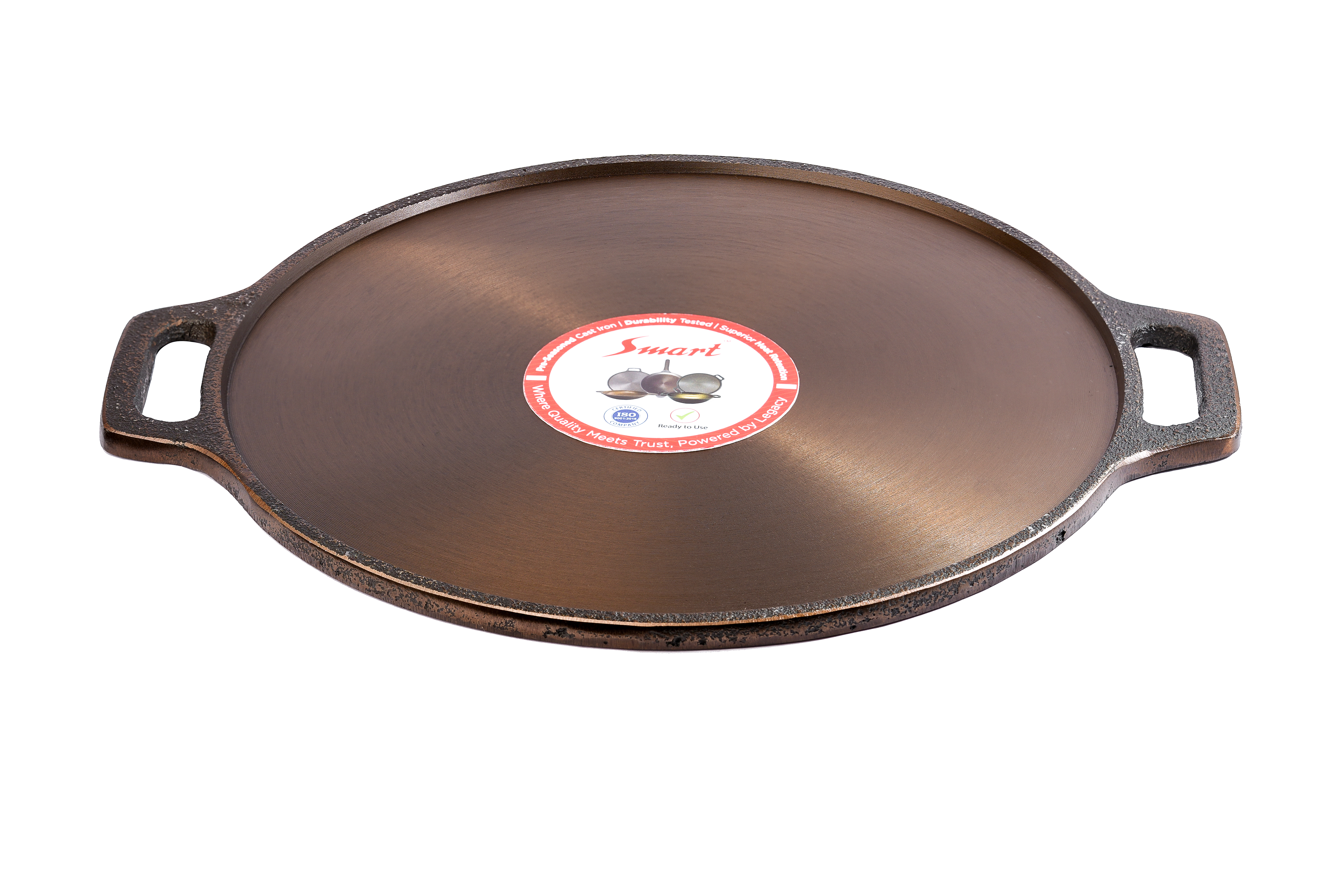 Pre-Seasoned - Cast Iron - Dosa Tawa - Double Handle 