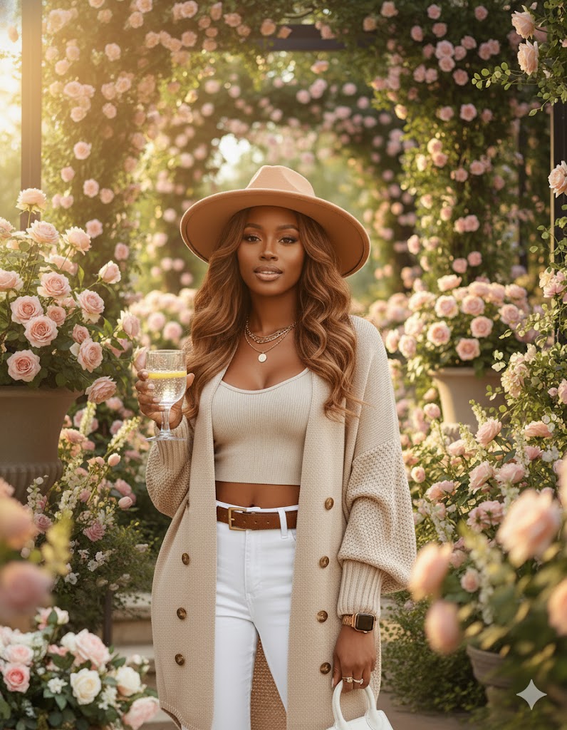 Beige Long Knit Cardigan