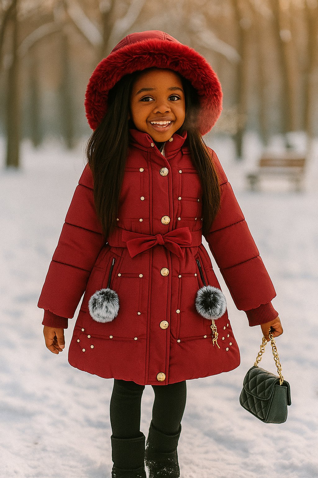 Girls’ Red Winter Coat