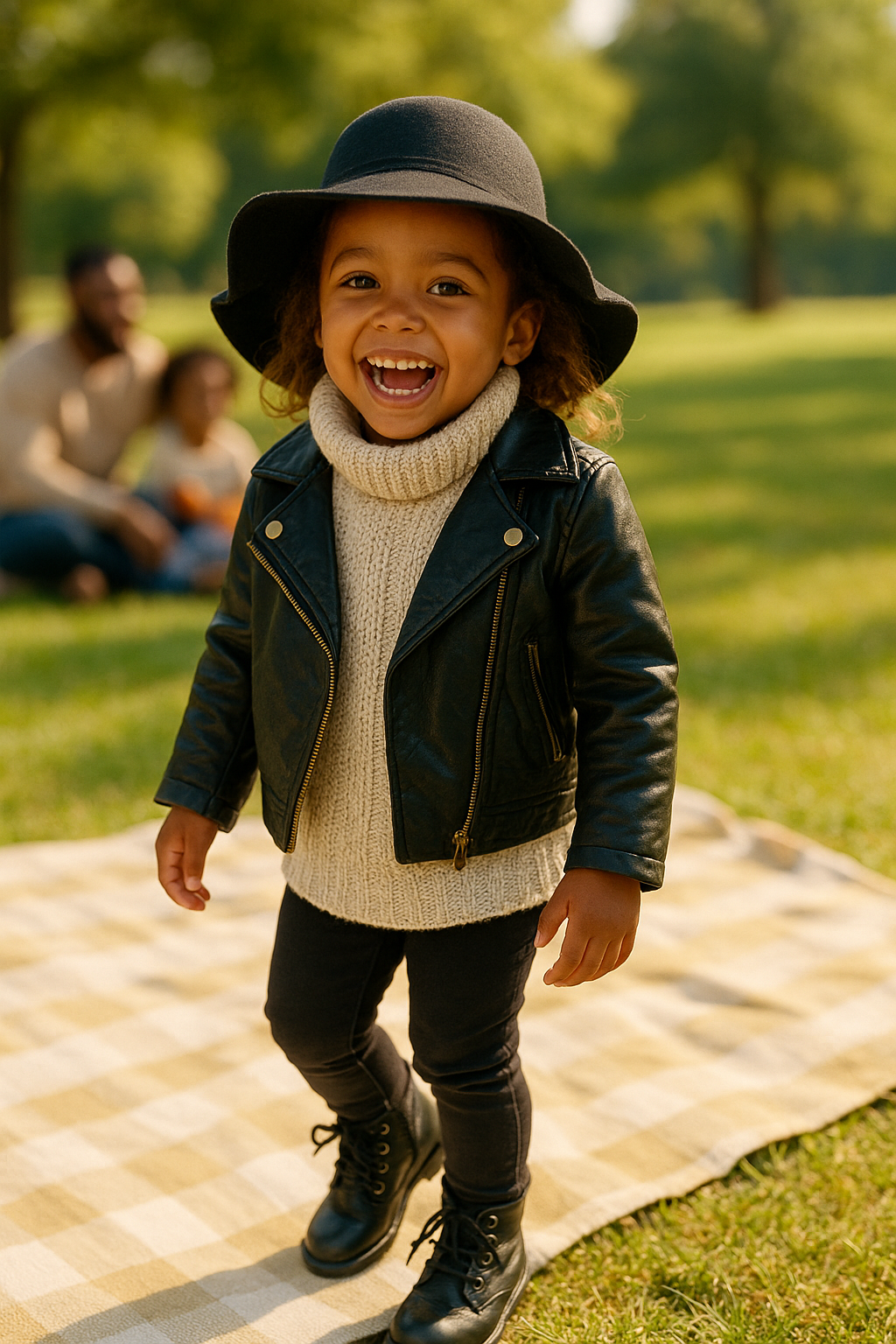 Children's Black Leather Jacket