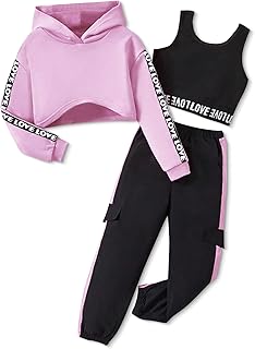 Girls' Three-Piece Tracksuit Set