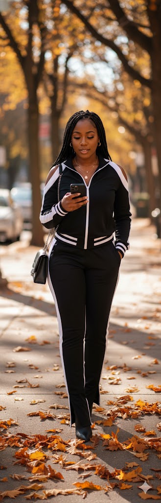 Black Sports Tracksuit