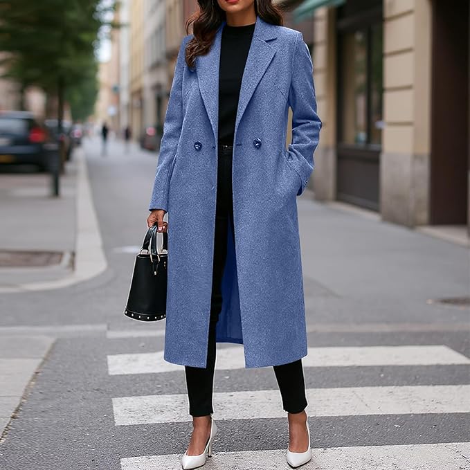 Elegant Blue Overcoat
