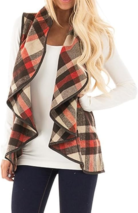 Plaid Sleeveless Vest
