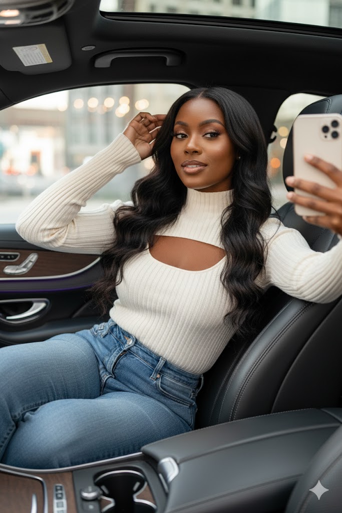 White Cut-Out Ribbed Sweater