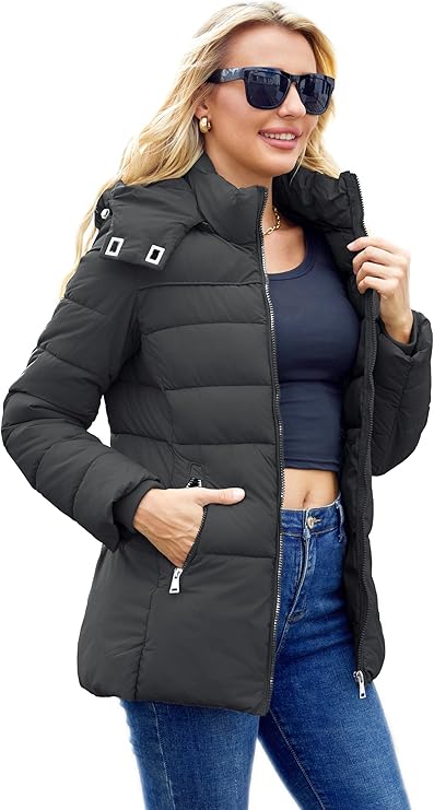 Women's Black Puffer Jacket