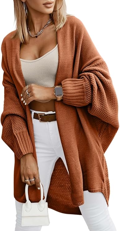 Rust Brown Knit Cardigan