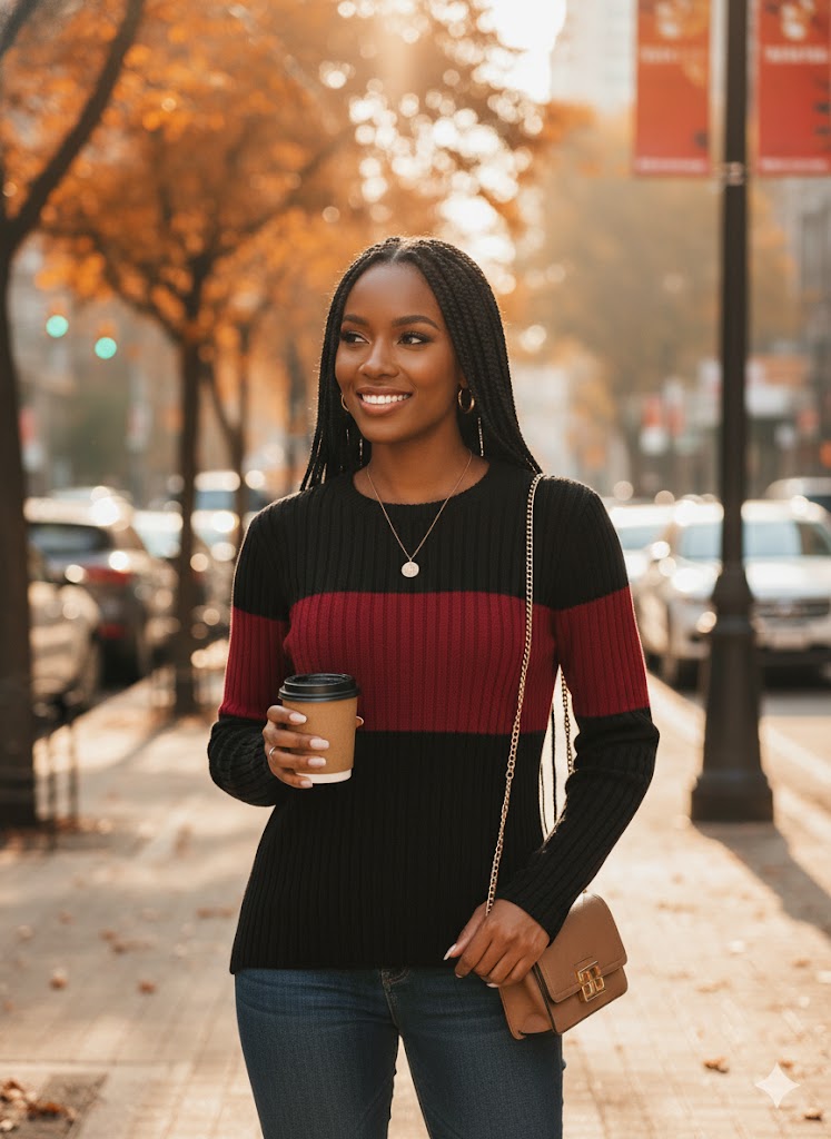 Women’s Color Block Knit Sweater