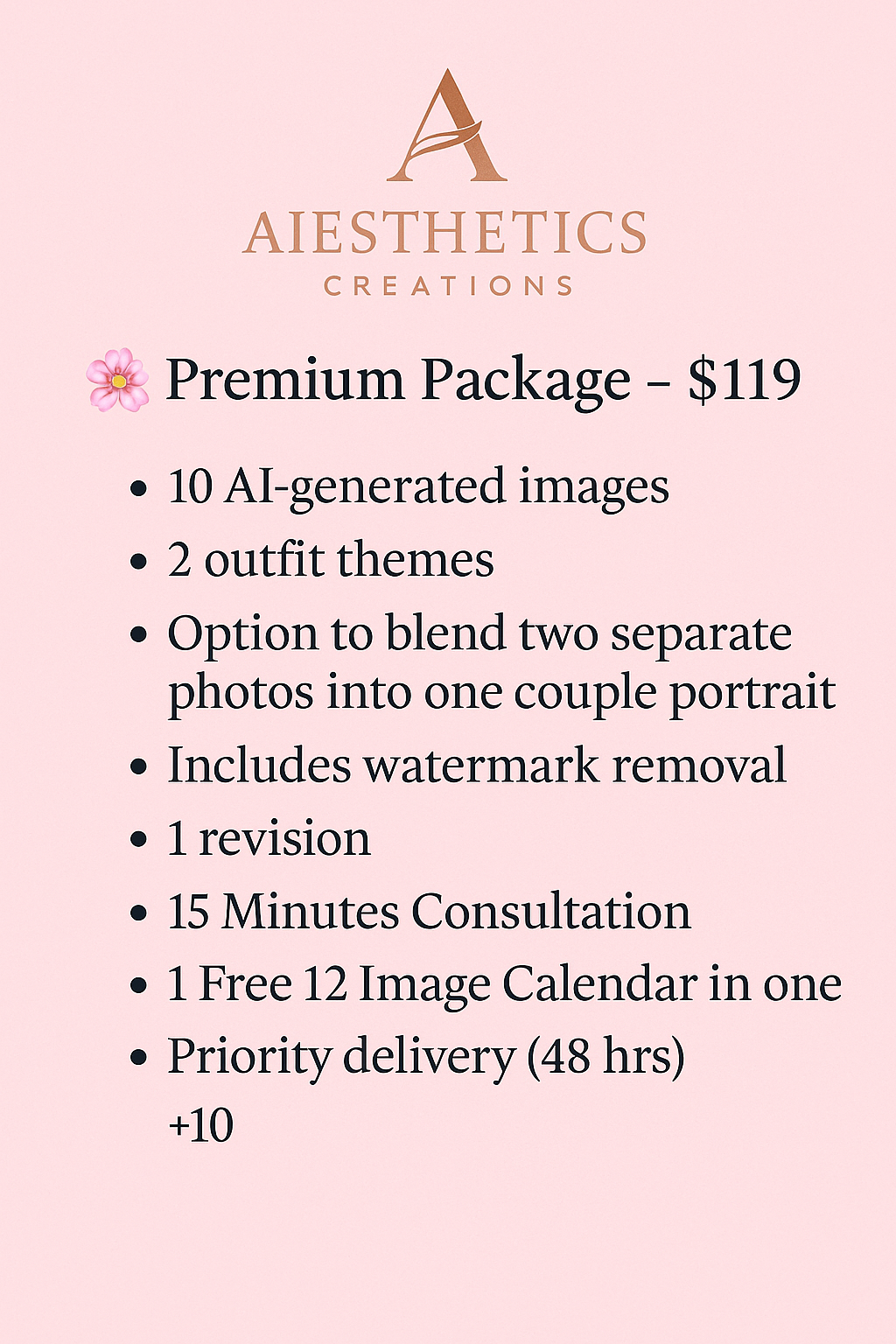 Premium Photo Package up to 2 people
