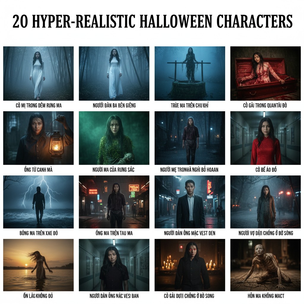 20 Hyper Realistic Halloween Characters 