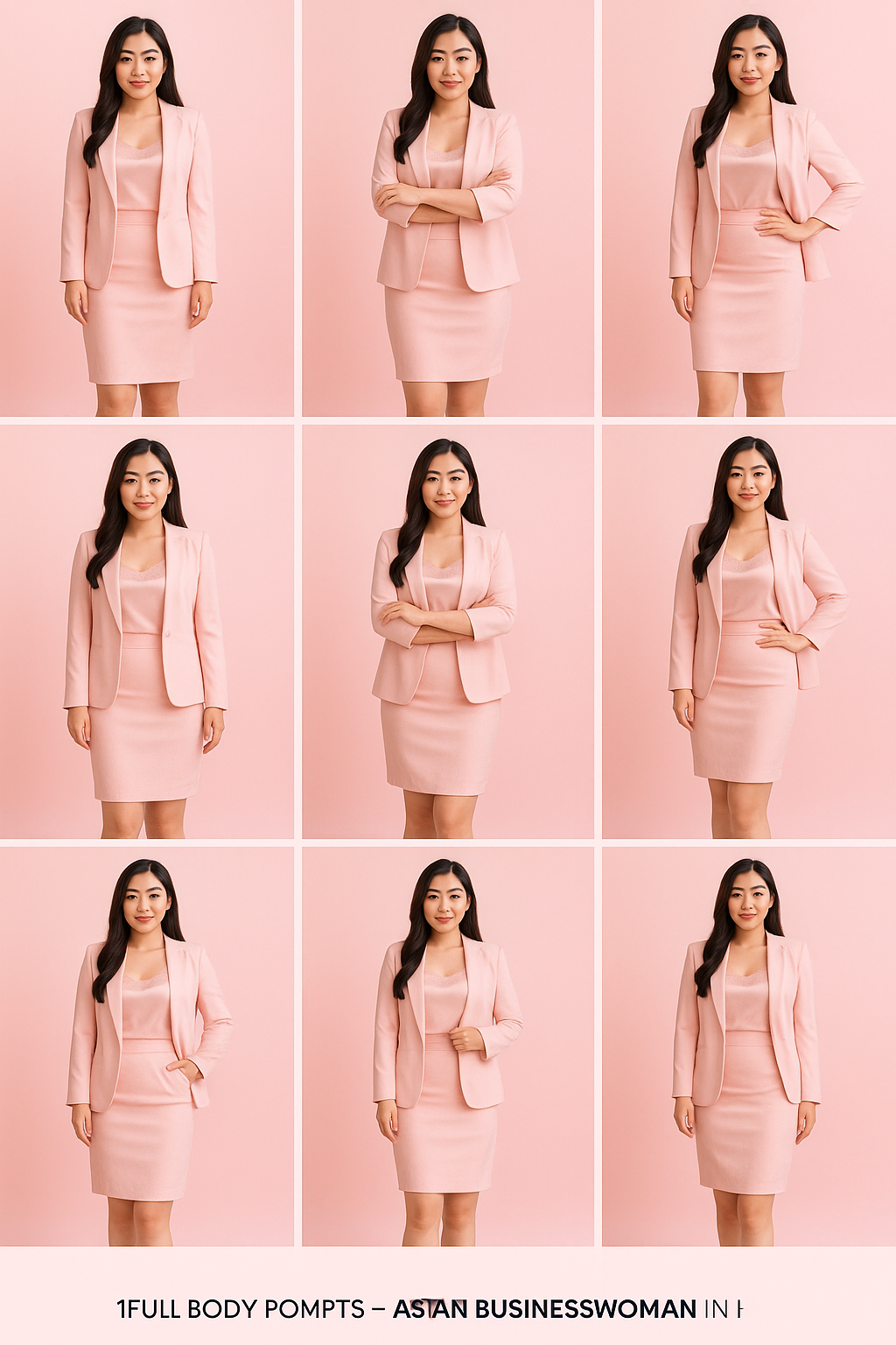 Asian Lady in Pink Head Shot Prompt Book 