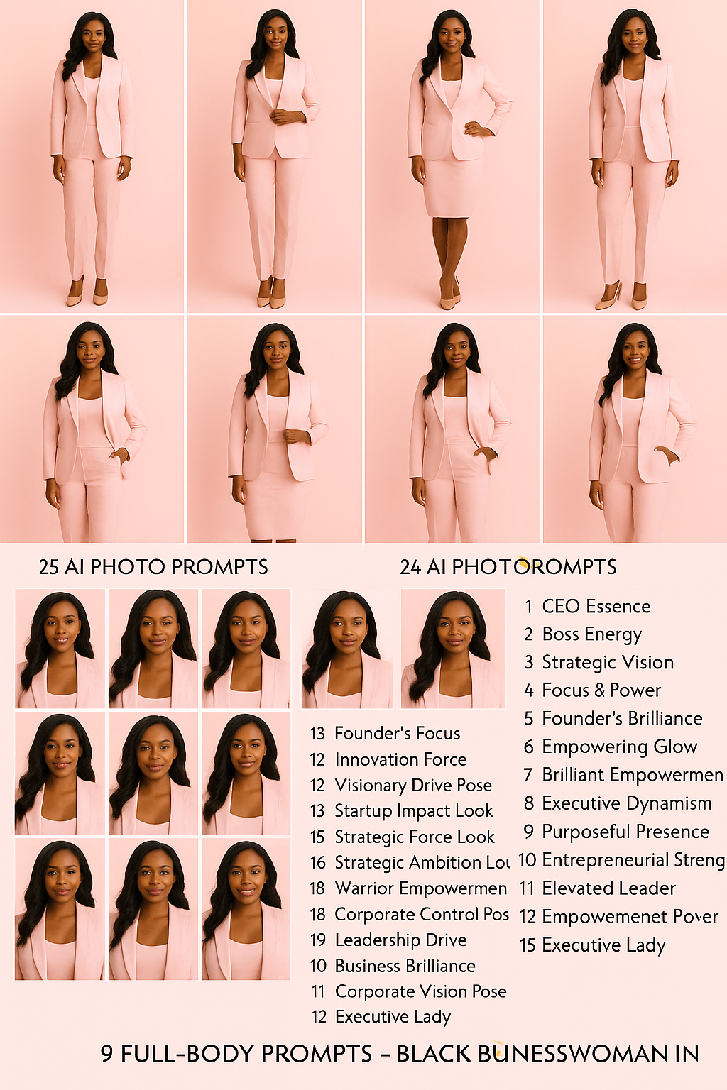 40 Headshot Prompts for Black Ladies 